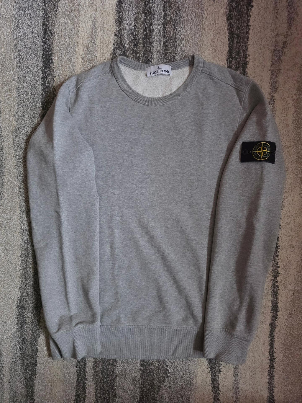Stone Island Garment Dyed Crewneck Sweatshirt – 691562720 – Grey – M