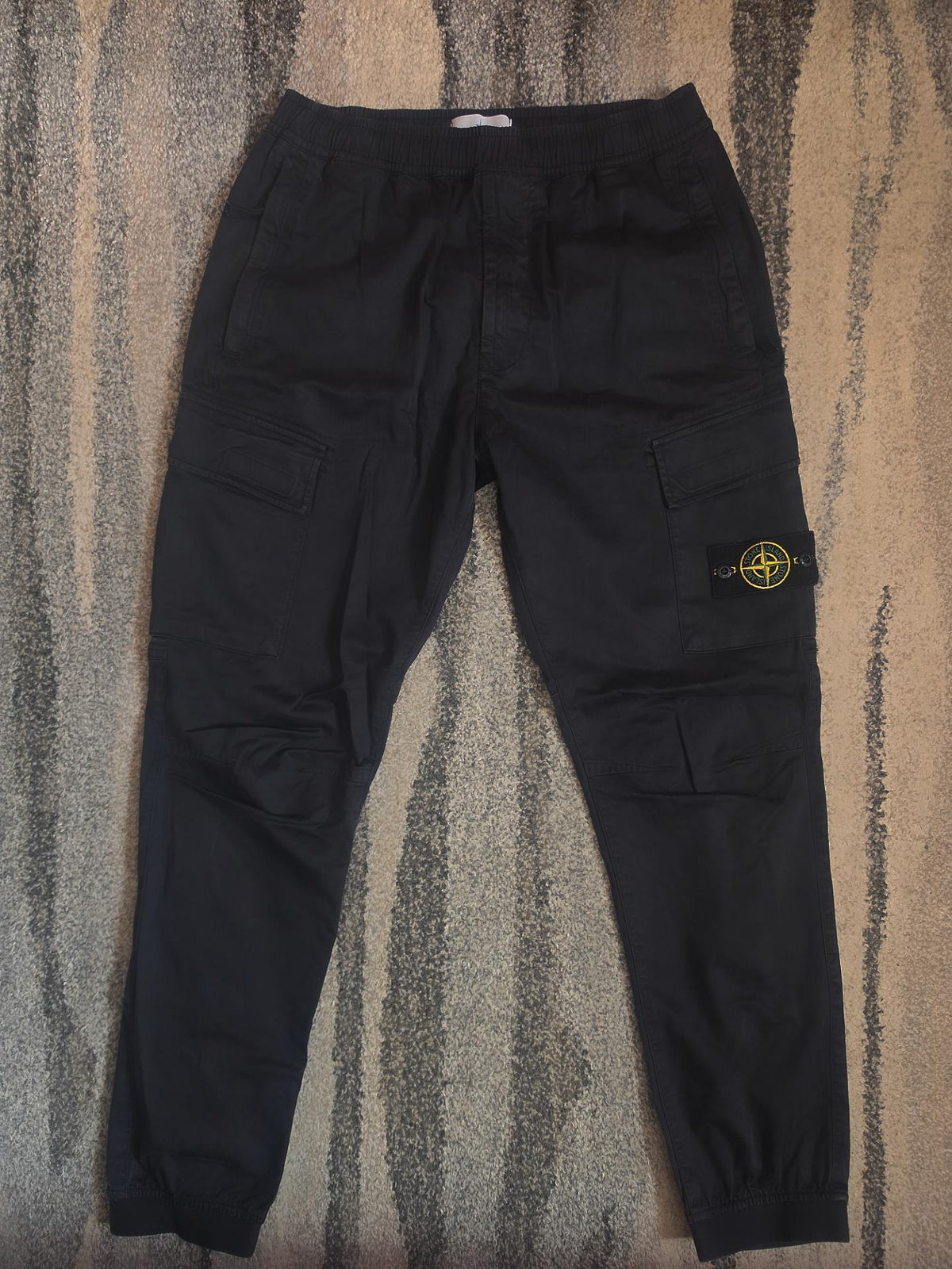 Stone Island Stretch Cotton Wool Pants – 751531314 V0029 – Black – 32