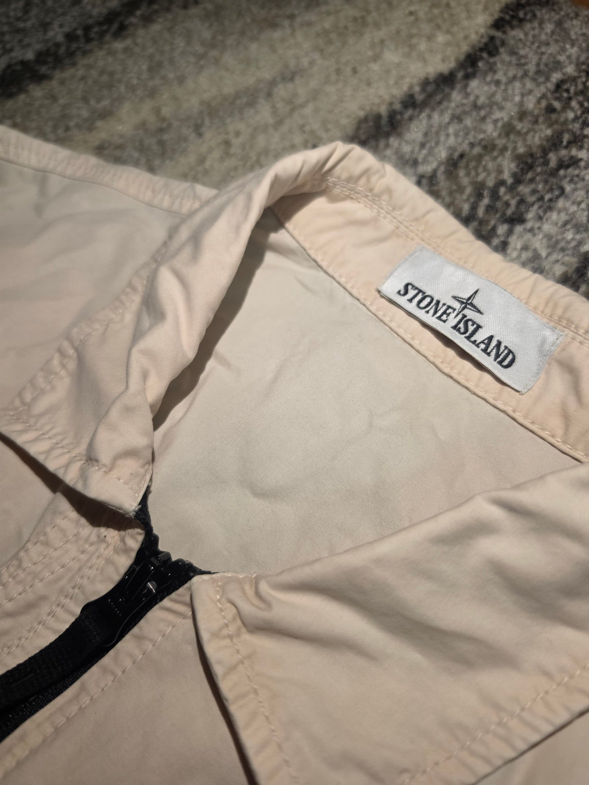 Stone Island Brushed Cotton Canvas Zip Overshirt – 7715101WN V0180 – Rose – XL