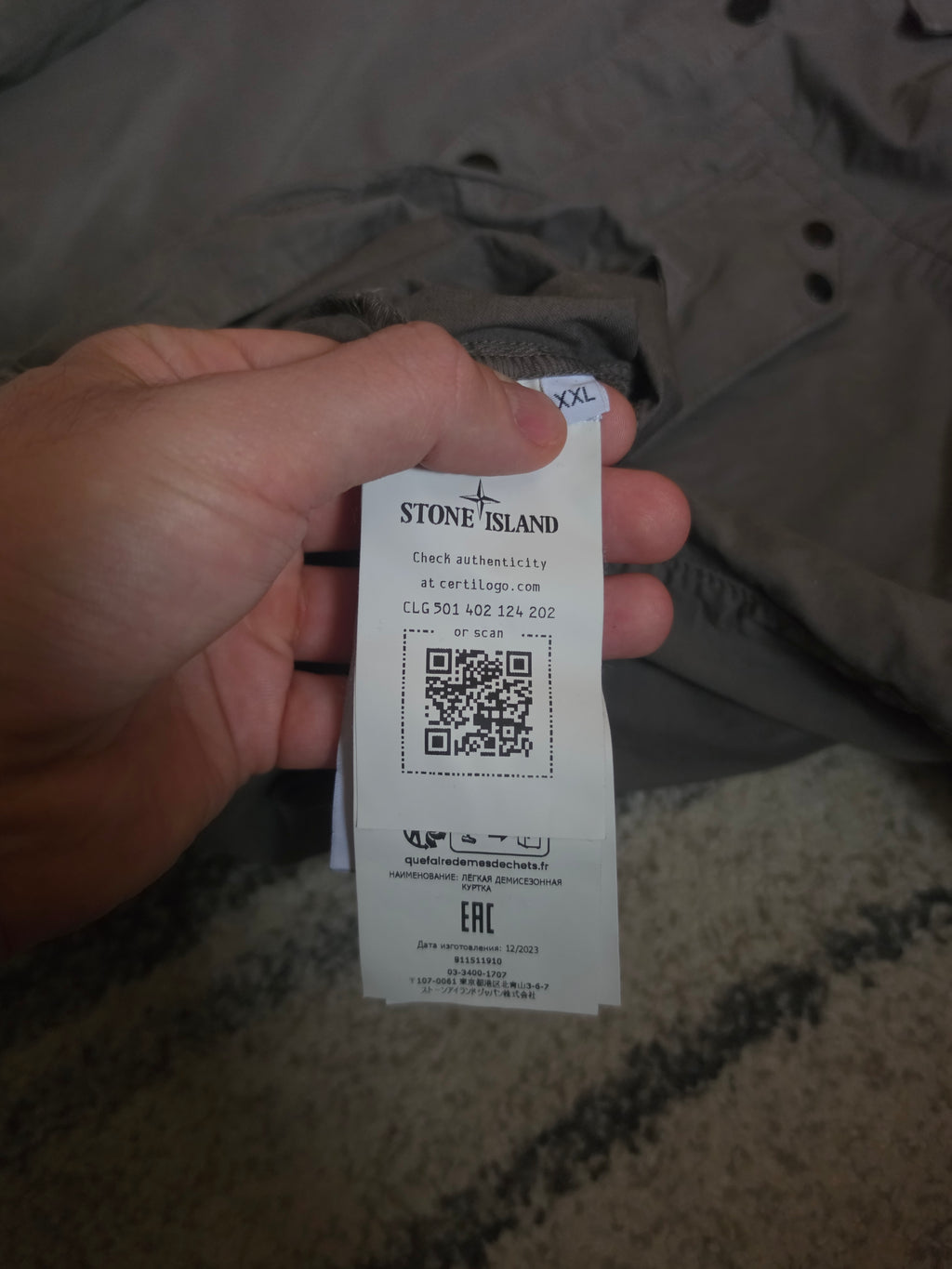 Stone Island Cotton Twill Overshirt – 811511910 V0075 – Walnut – XXL