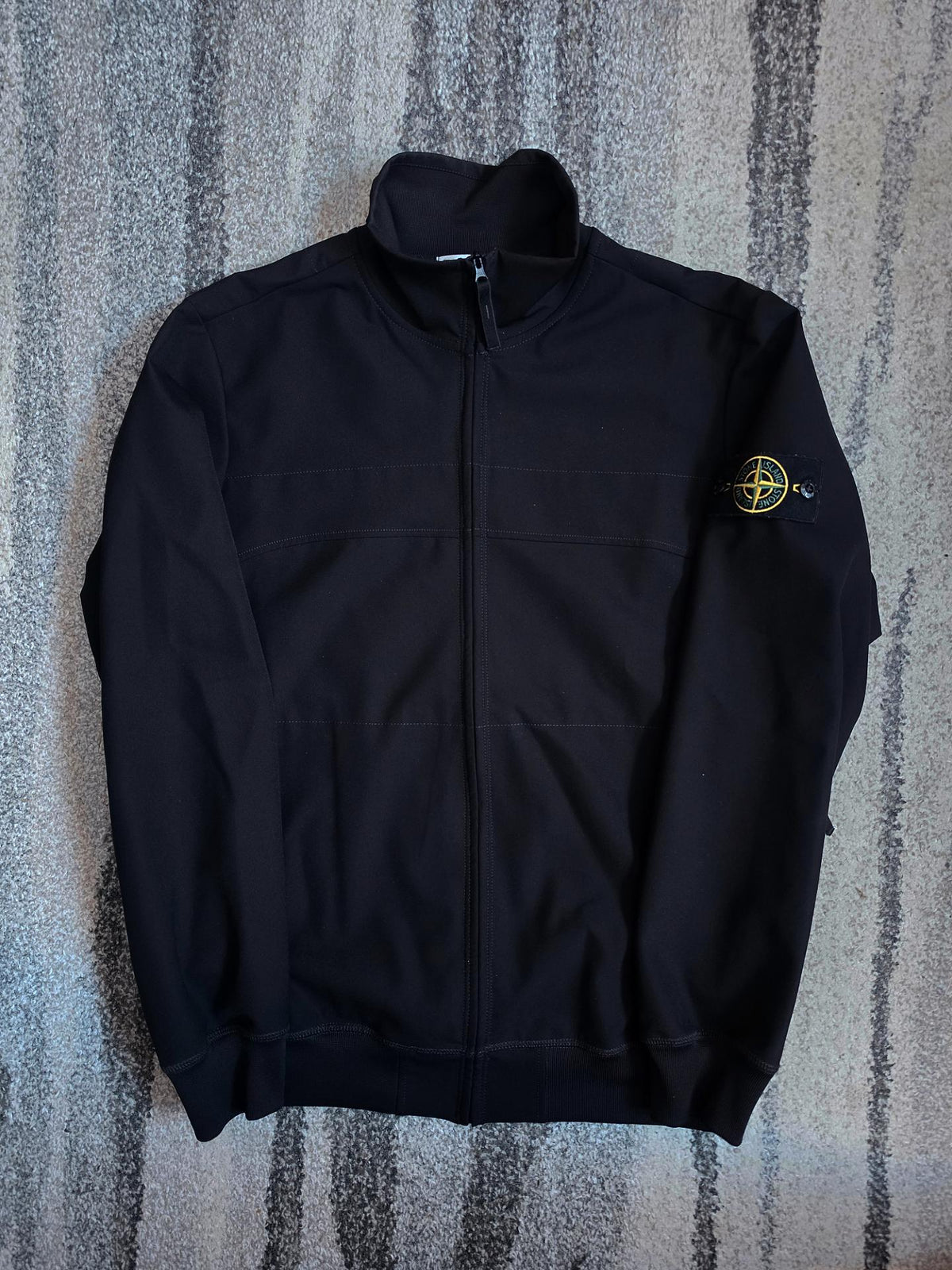 Stone Island 62153 Stretch Nylon Technical Fleece Track Jacket 801562153 V0029 – Black