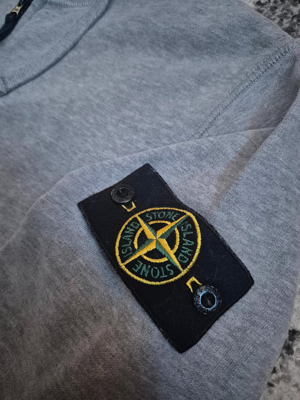 Stone Island Zip Hoodie Grey S
