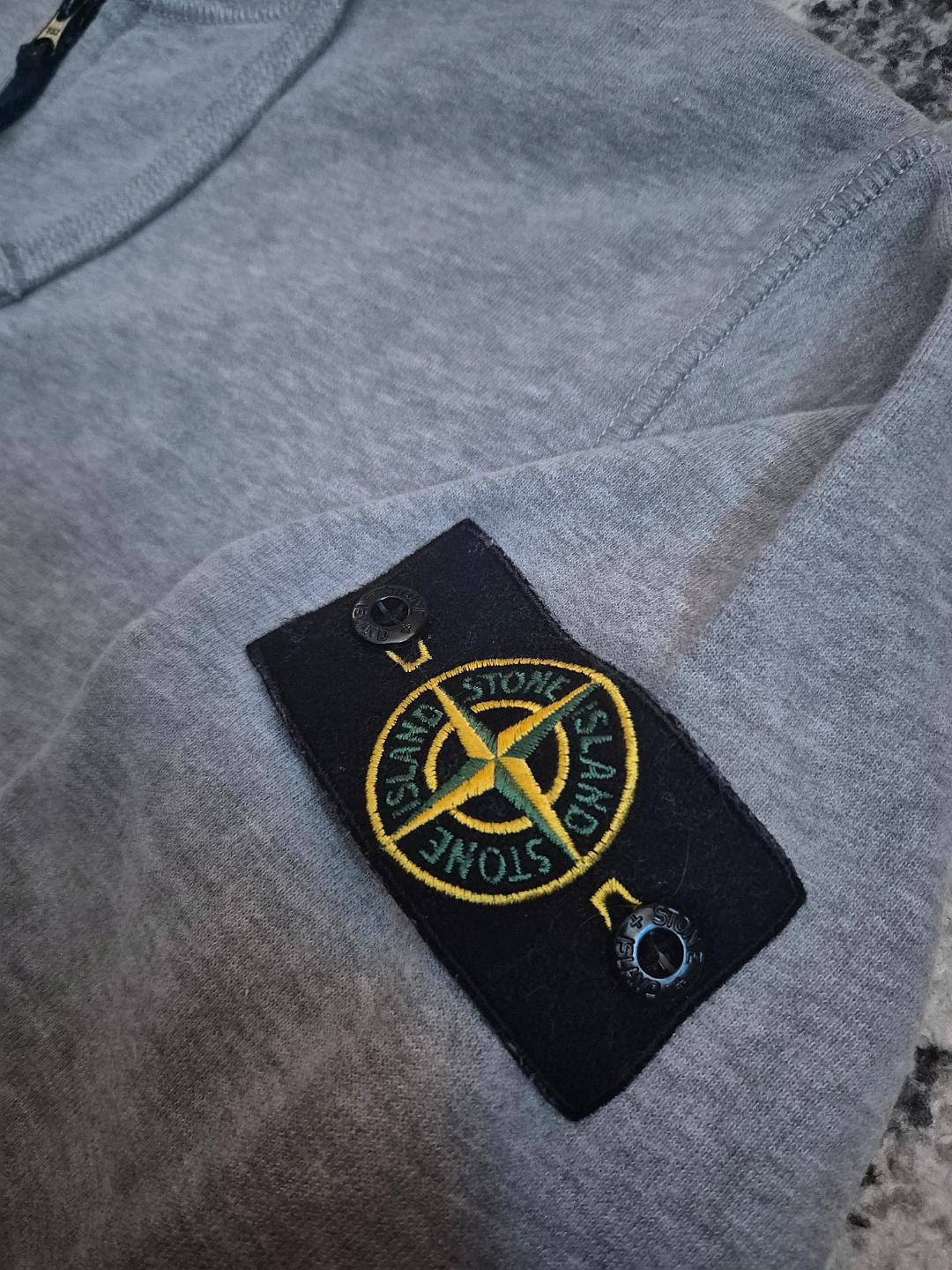 Stone Island Zip Hoodie Grey S