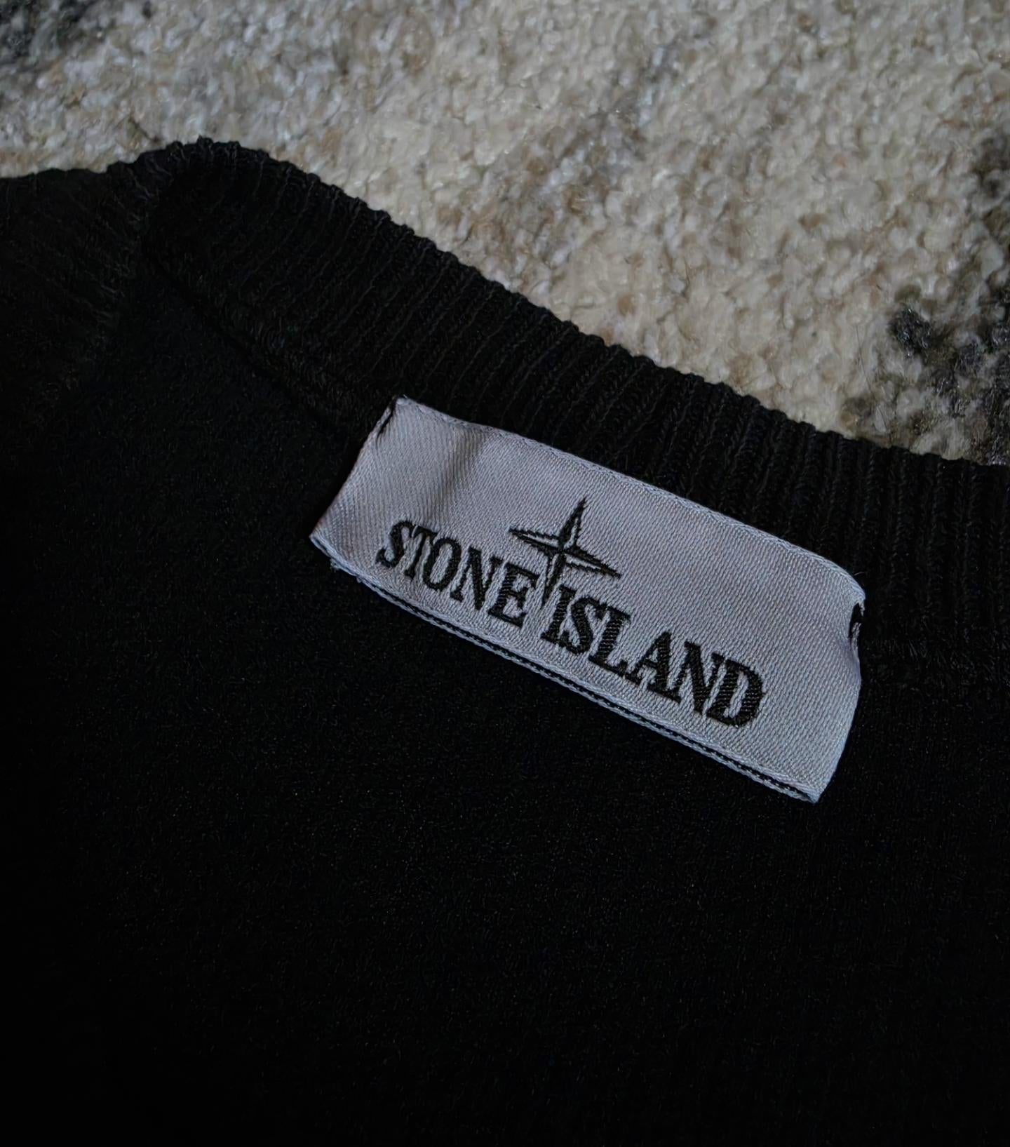 Stone Island Waffle Knit Sweater Black M