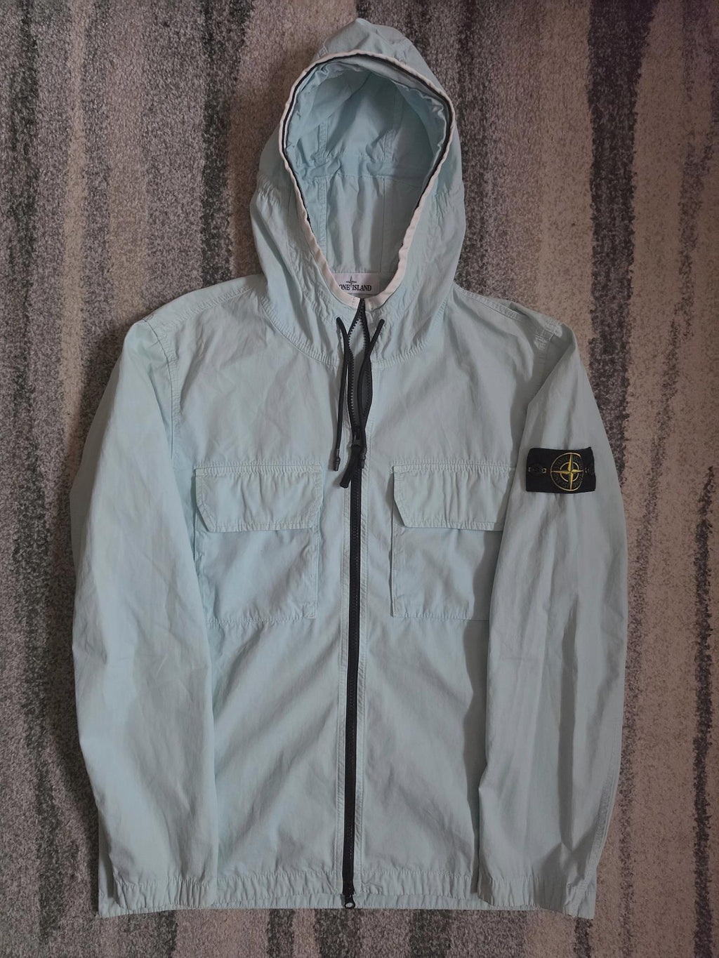 Stone Island Garment Dyed Hooded Overshirt 7615122WN V0144 – Acqua – L