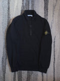 Stone Island Patch Half Zip Cotton Sweatshirt – K1S156100619 S0051 V0029 – Black – S