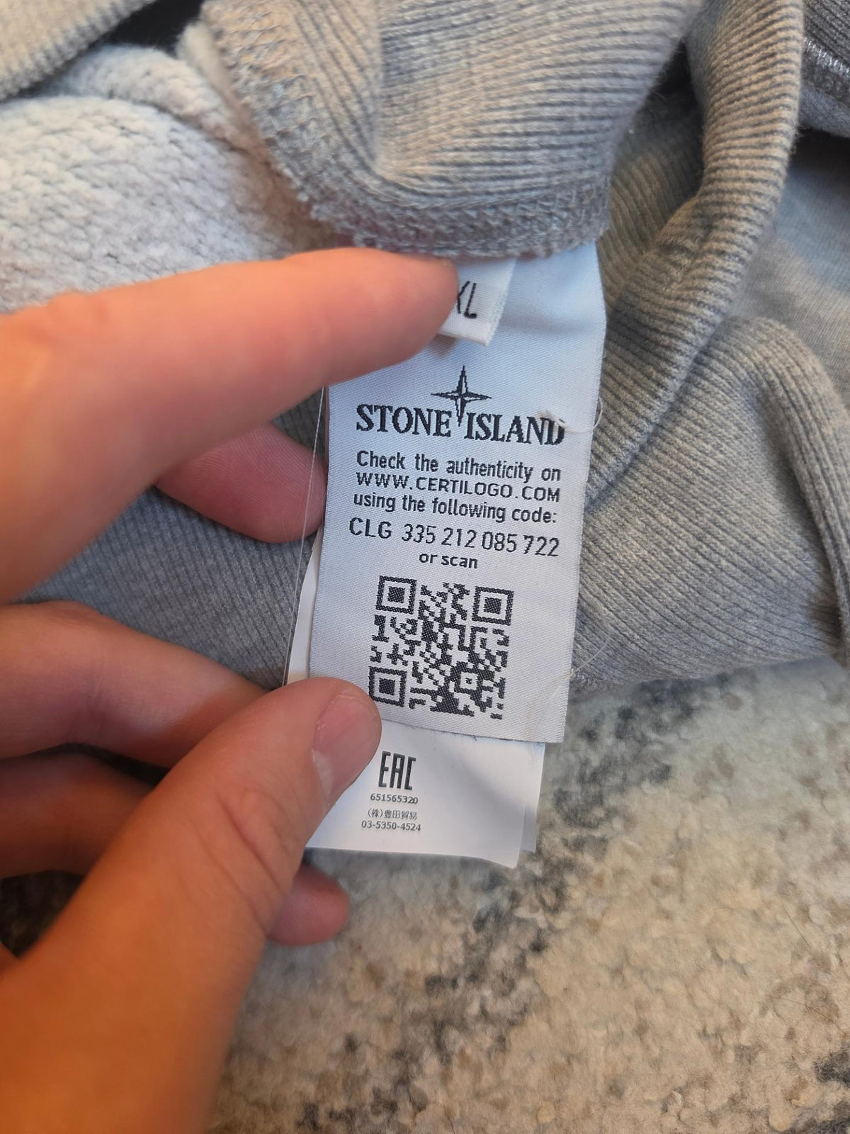 Stone Island Crewneck Sweatshirt – 651565320 – Grey – XL