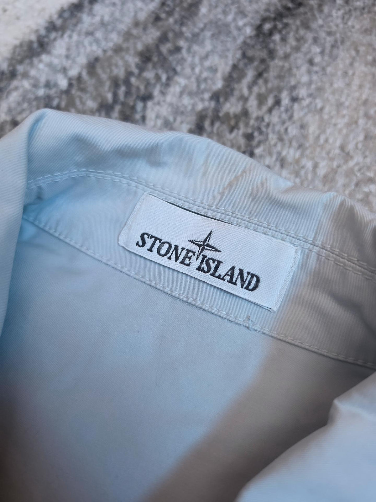 Stone Island Supima Cotton Twill Stretch Overshirt – 801510210 V0041 – Sky Blue – M