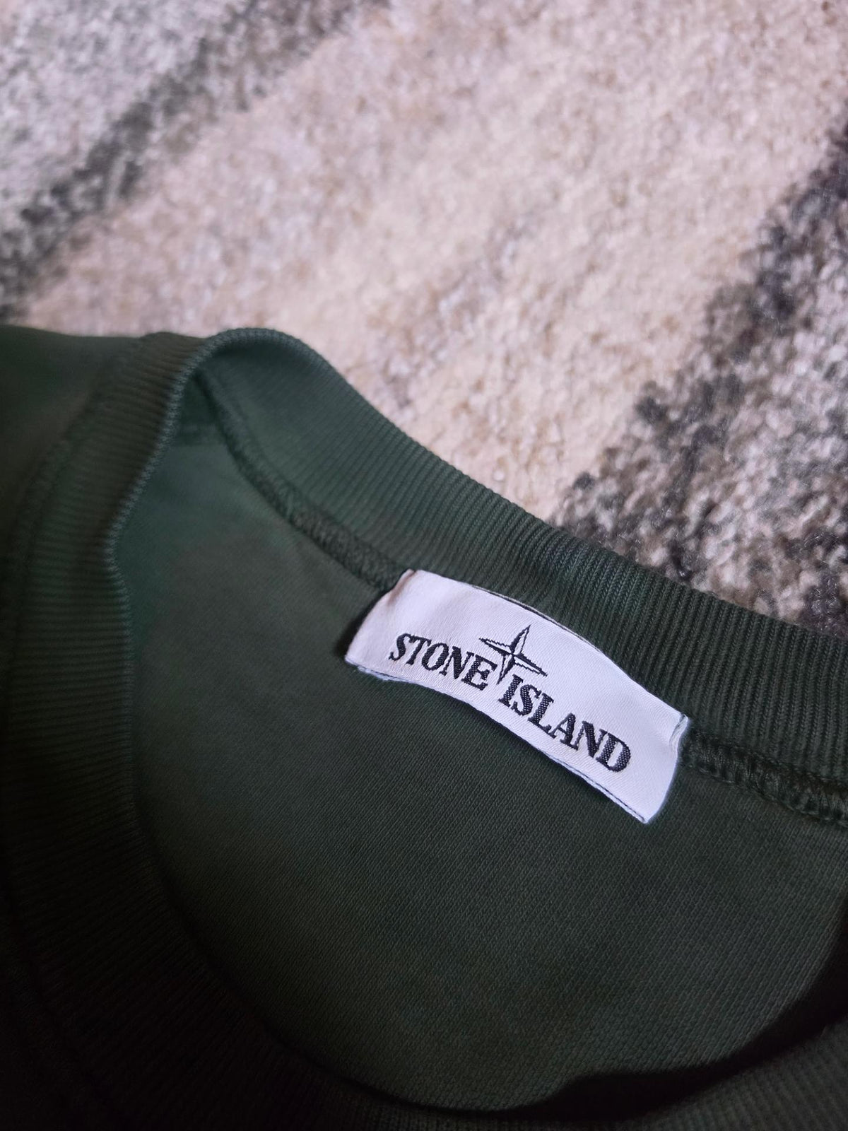 Stone Island Garment Dyed Crewneck Sweatshirt – 751563020 – Green – L