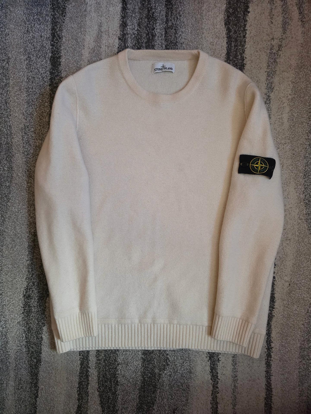 Stone Island Geelong Wool Sweater – 7315577B6 V0099 – Off White – 3XL