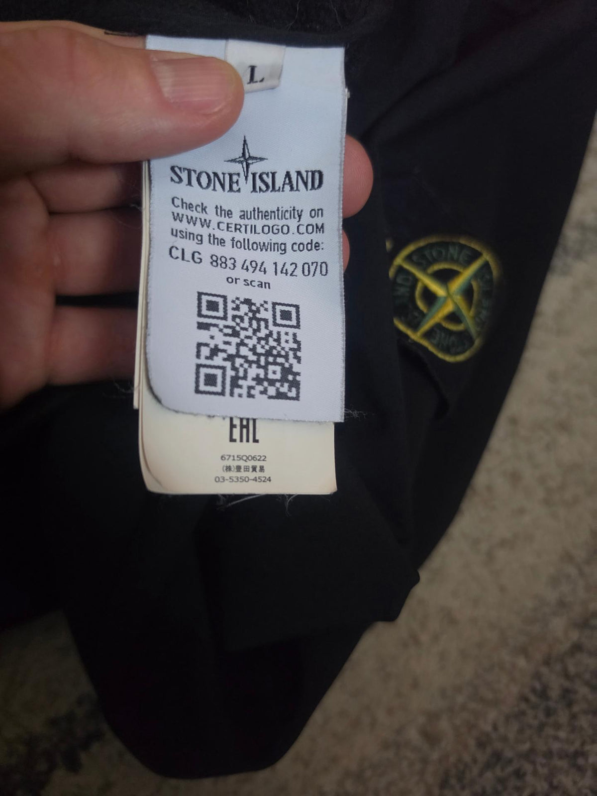 Stone Island Soft Shell-R Jacket – 6715Q0622 V0029 – Black – L