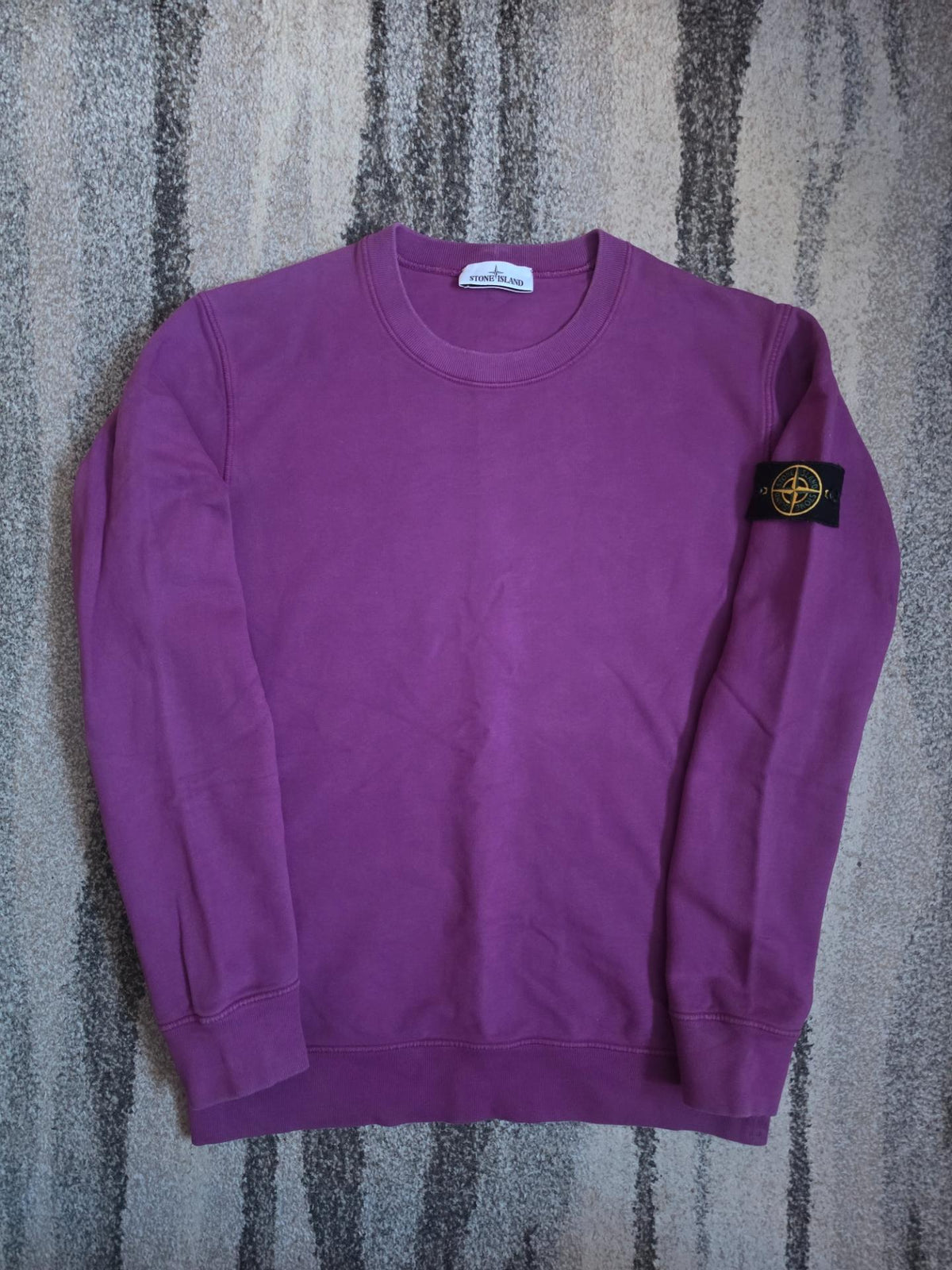 Stone Island 63020 Garment Dyed Crewneck Sweatshirt – 751563020 V0045 – Purple – XL