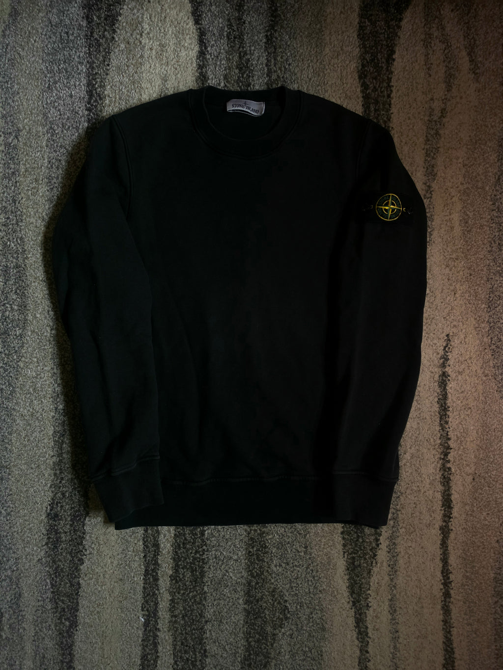 Stone Island Garment Dyed Crewneck Sweatshirt – 761563051 V0029 – Black – S