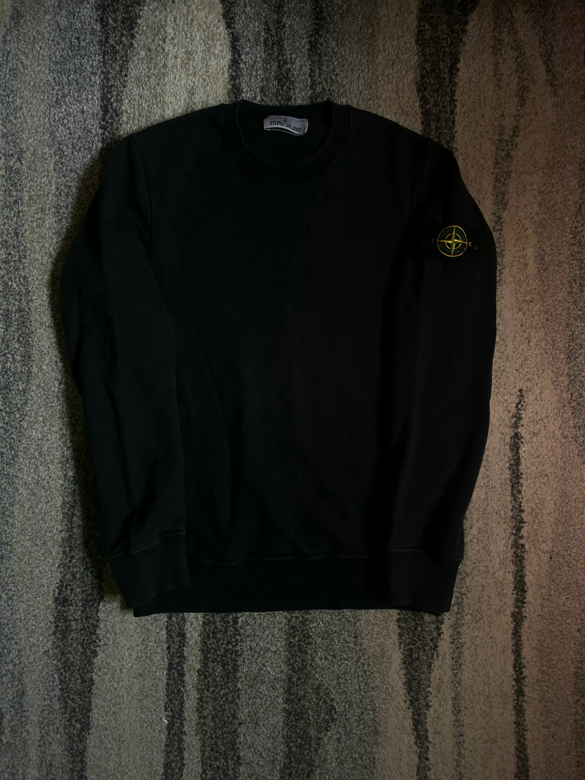 Stone Island Garment Dyed Crewneck Sweatshirt – 761563051 V0029 – Black – S