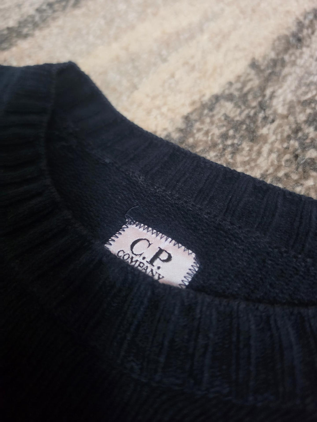 C.P. Company Chenille Cotton Crewneck Sweater – 07CMKN072A 006668G – Navy – 48/M