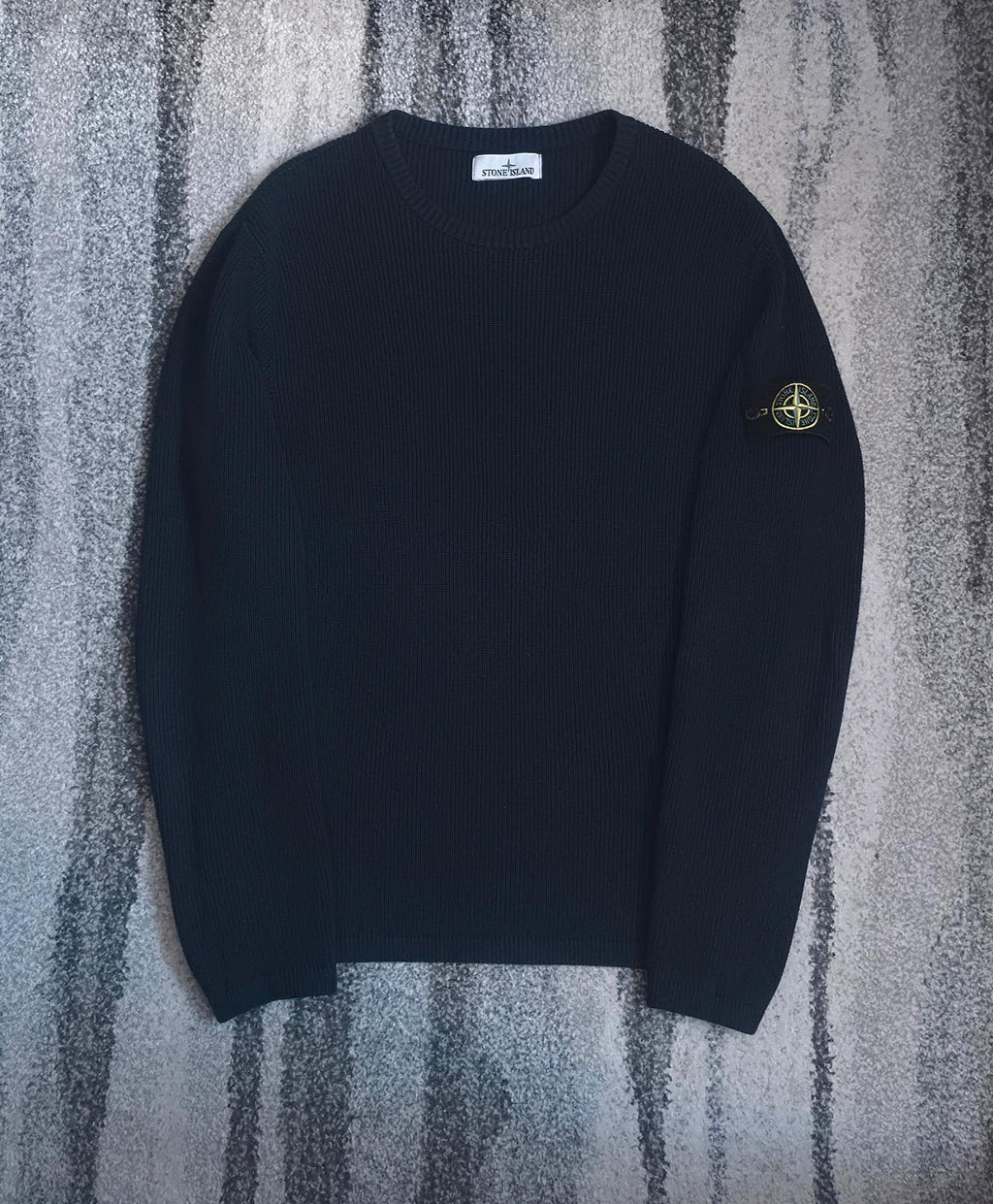 Stone Island 507D8 Ribbed Soft Cotton Knit – 7815507D8 V0020 – Navy Blue – M