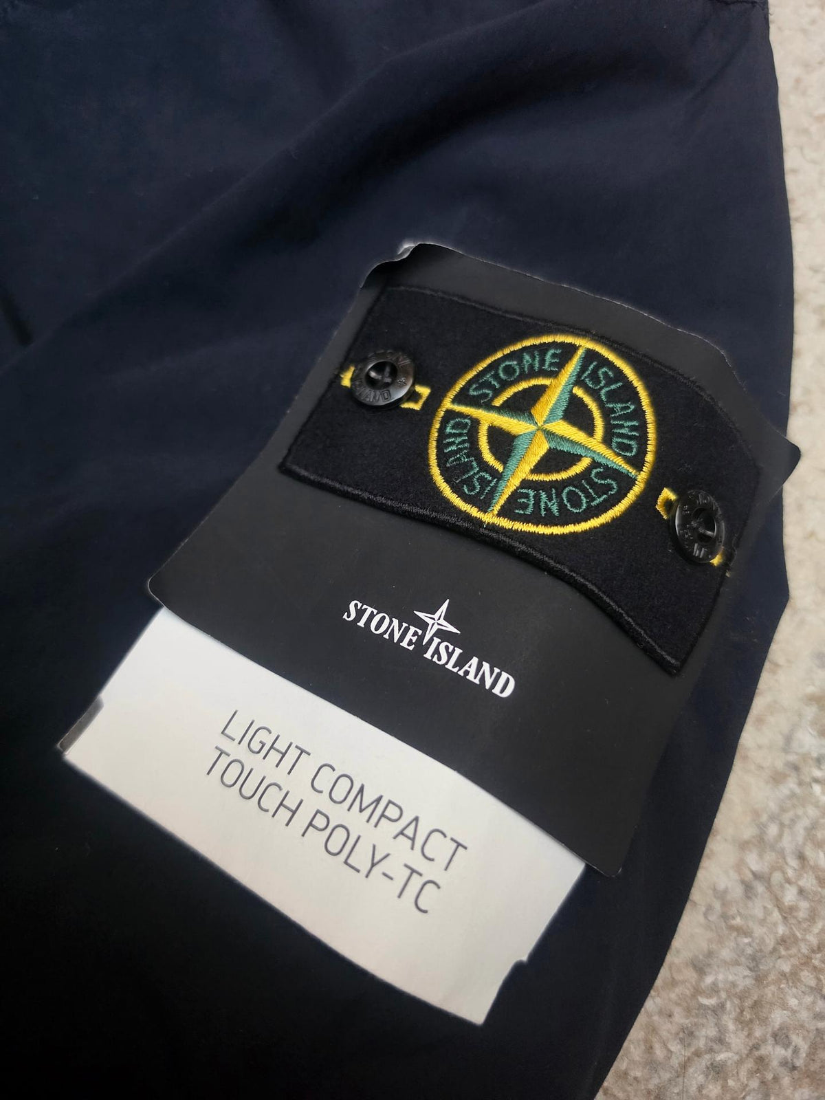 Stone Island Light Compact Touch Poly-TC Hooded Jacket – Navy Blue – L