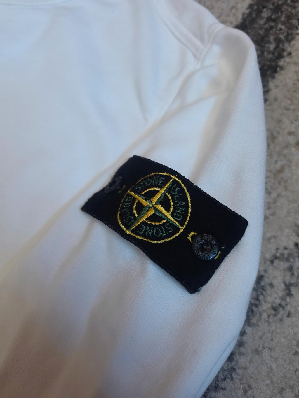 Stone Island Garment Dyed Brushed Jersey Crewneck – 691562720 V0001 – White – M