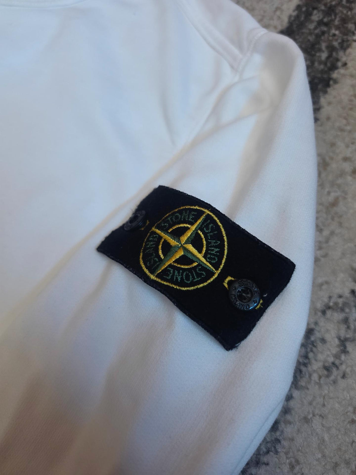 Stone Island Garment Dyed Brushed Jersey Crewneck – 691562720 V0001 – White – M