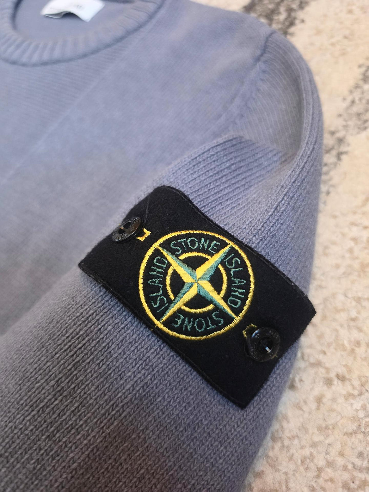 Stone Island 503A7 Comfort Wool Cotton Knit – 7515503A7 V0046 – Blue – L