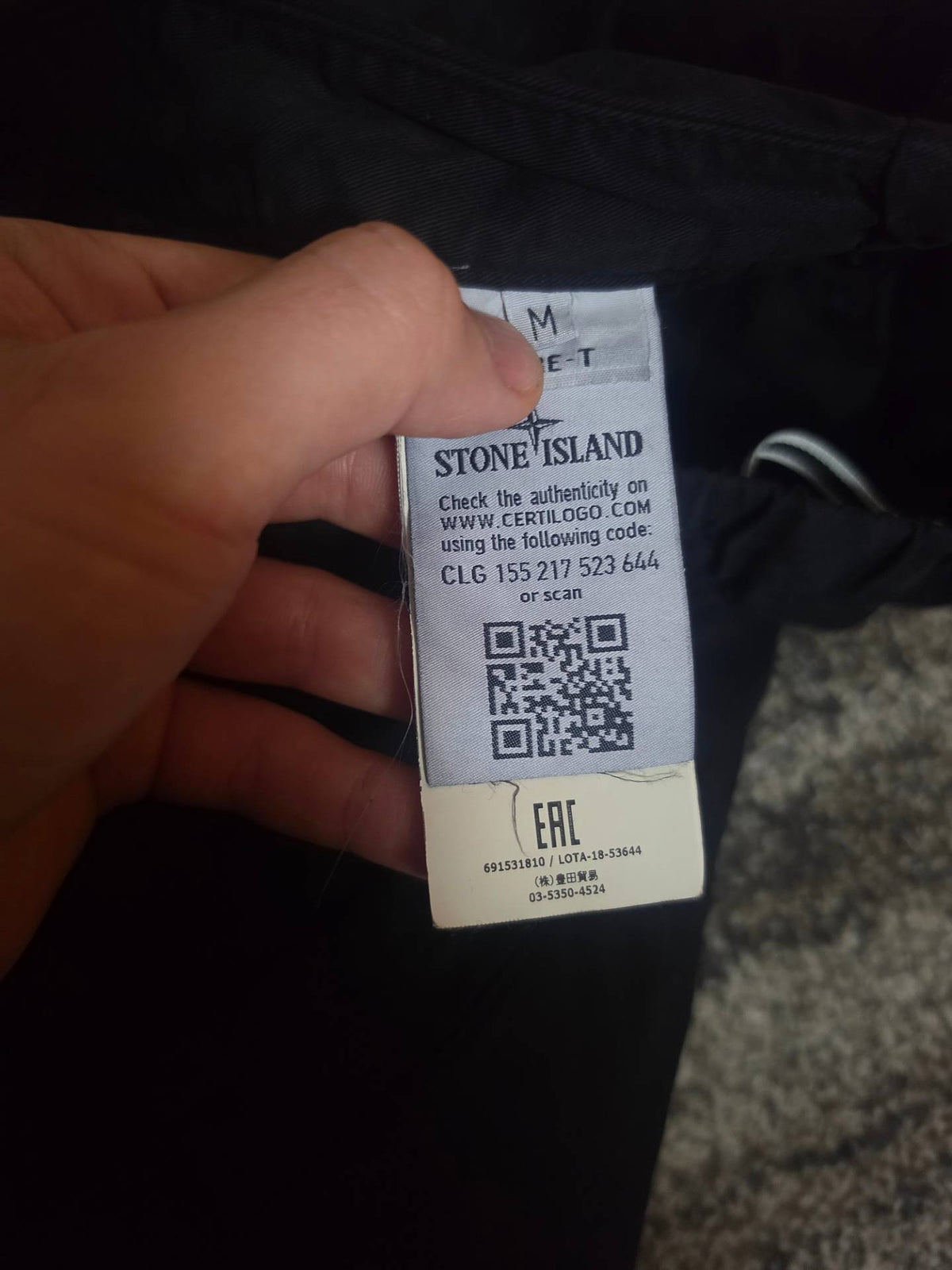 Stone Island RE-T Cargo Trousers – 691531810 V0029 – Black – M