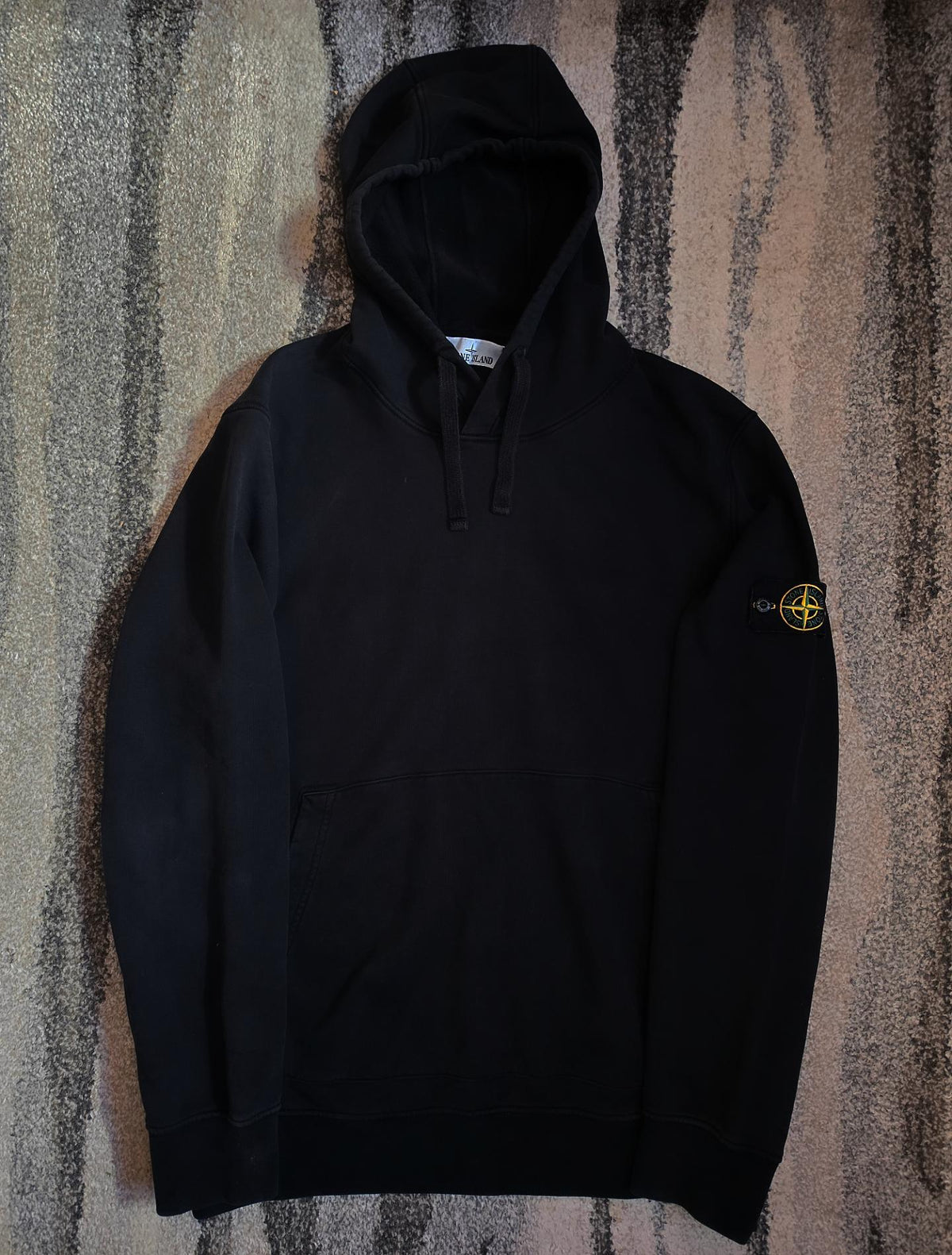 Stone Island Fleece Garment Dyed Hoodie – 811564151 A0029 Schwarz – XL