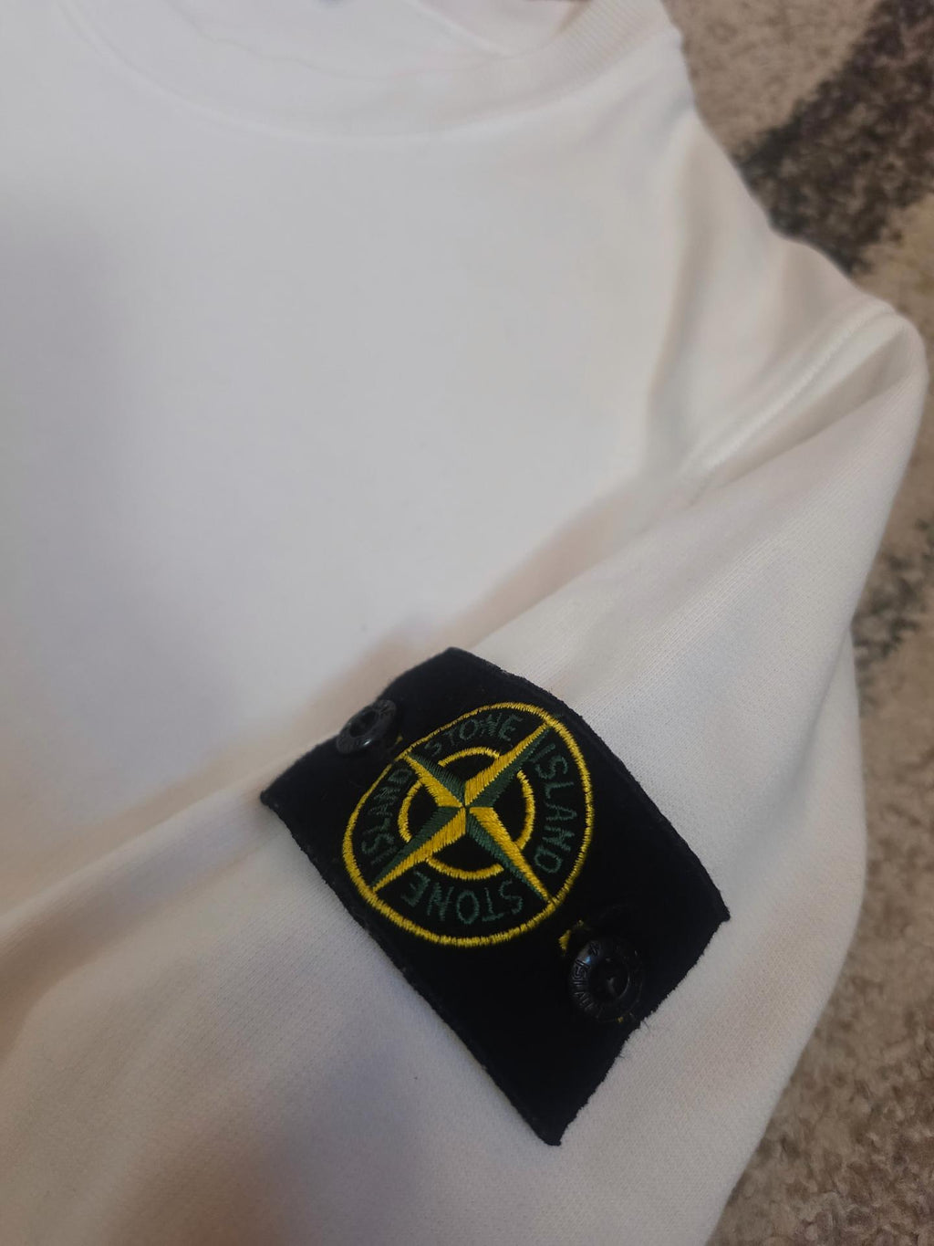 Stone Island Garment Dyed Crewneck Sweatshirt – 751563020 V0001 – White – M