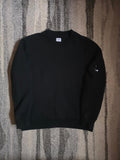 C.P. Company Diagonal Raised Fleece Crewneck Lens Sweatshirt – Black – XL
