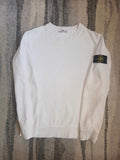Stone Island Garment Dyed Crewneck Sweatshirt – 751563020 V0001 – White – M