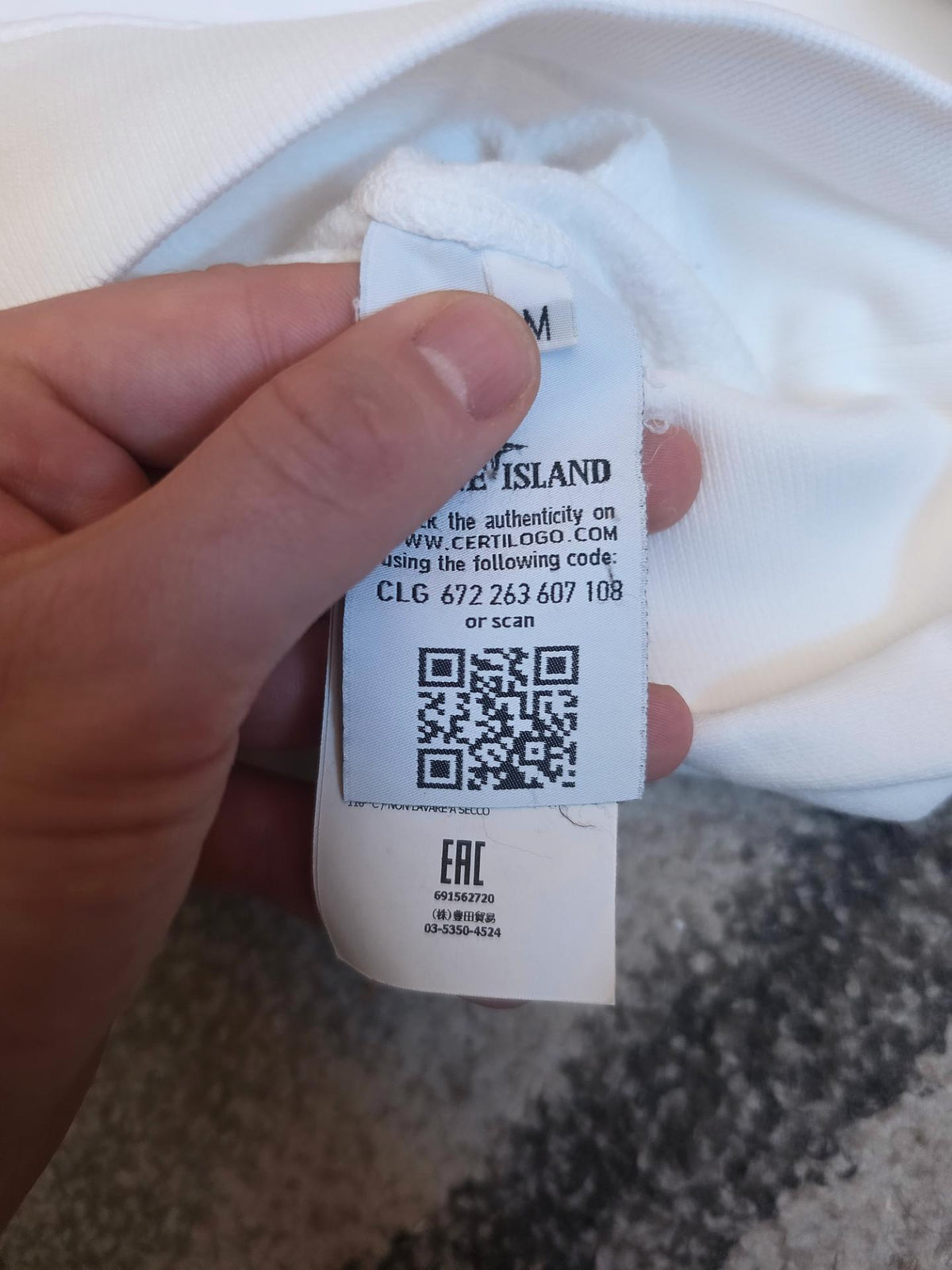 Stone Island Garment Dyed Brushed Jersey Crewneck – 691562720 V0001 – White – M
