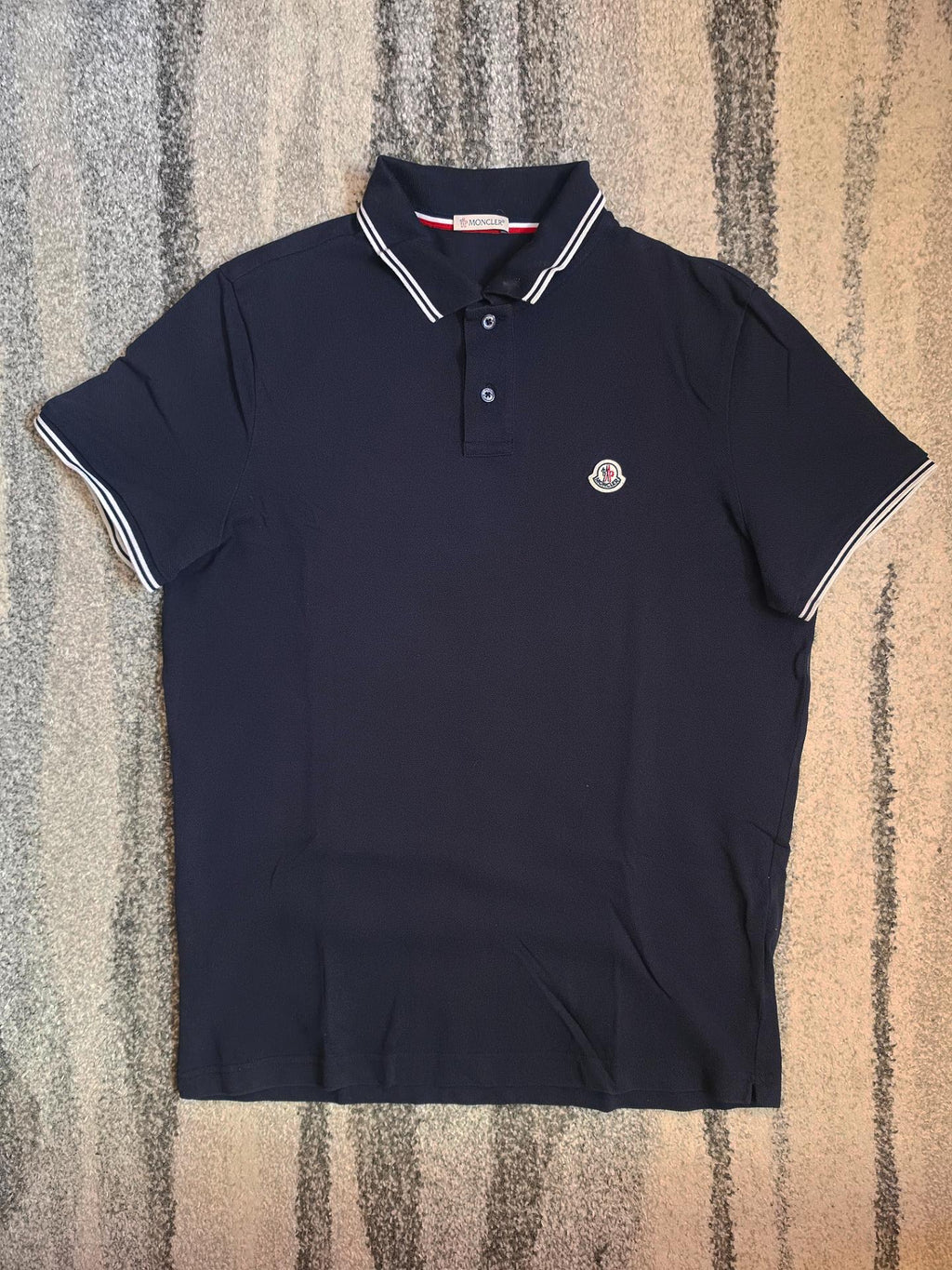 Moncler Cotton Piqué Polo Shirt – H10918A00010 84556 – Navy – M