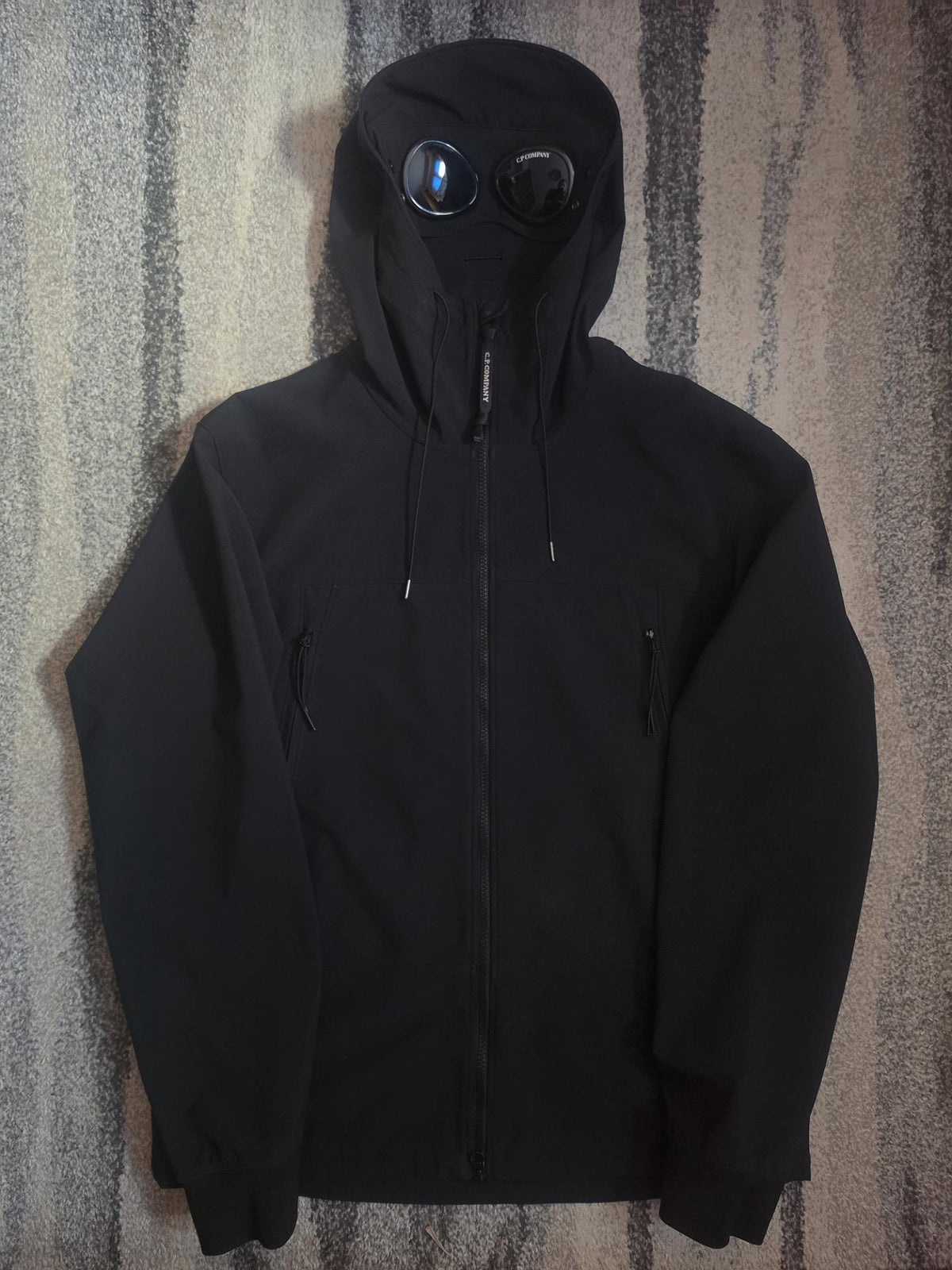 C.P. Company Soft Shell Goggle Jacket – 10CMOW013A 005968A – Black – 54