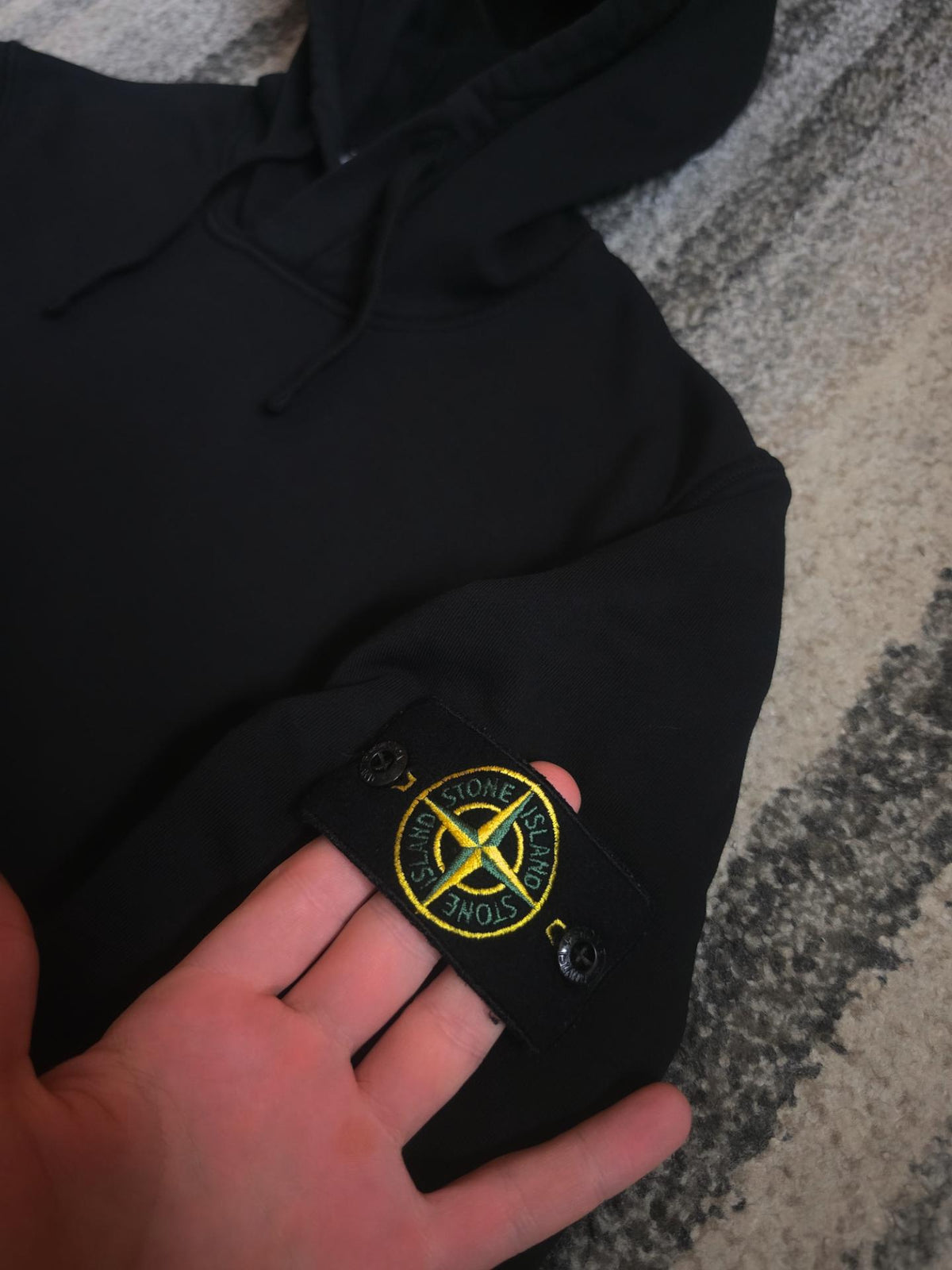 Stone Island Cotton Fleece Hoodie – 801564151 V0029 – Black – M