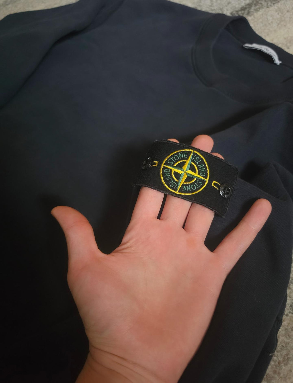 Stone Island Garment Dyed Cotton Fleece Crewneck Sweatshirt – 751563020 V0020 – Navy – XXL