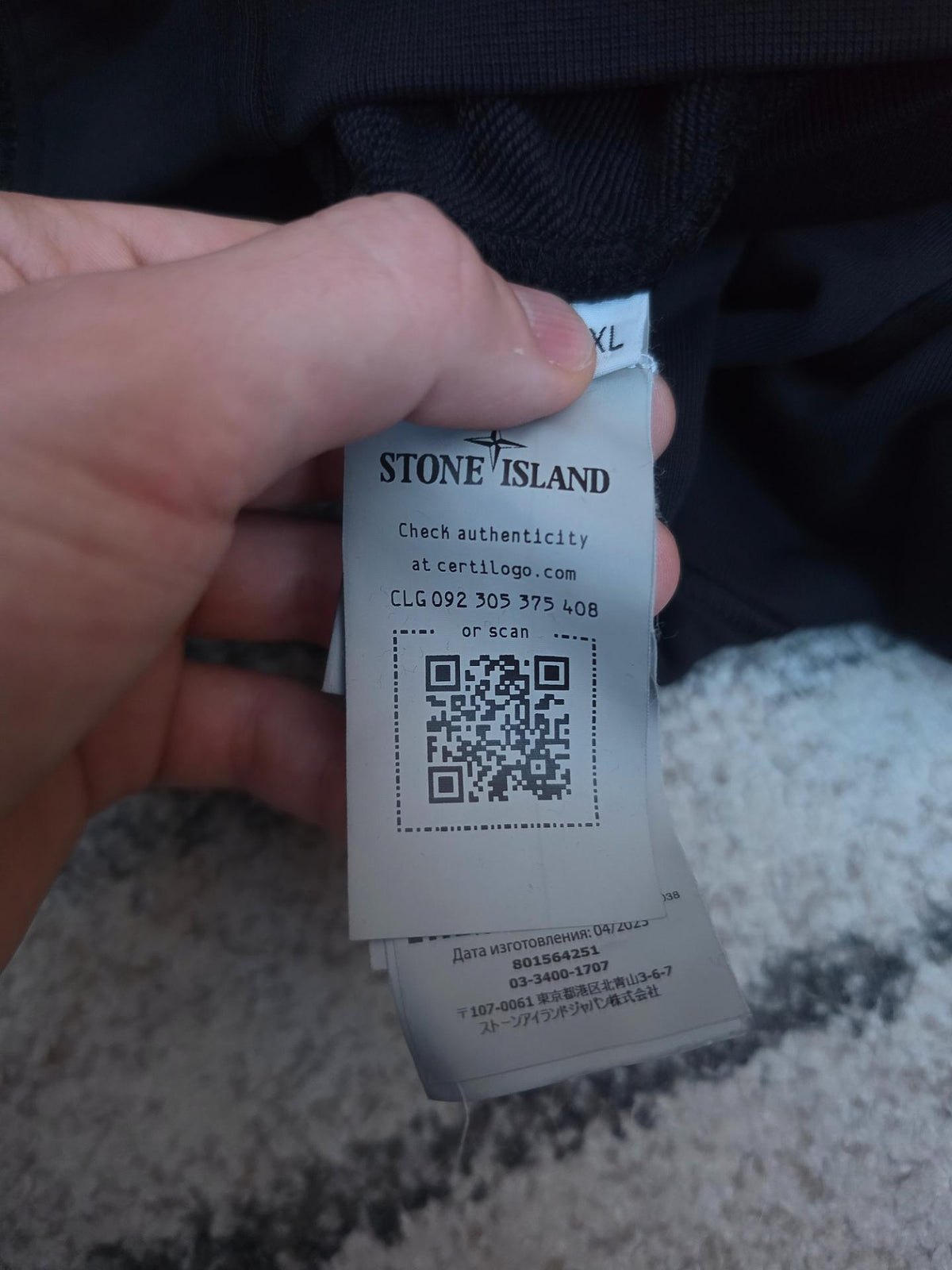 Stone Island 64251 Cotton Fleece Zip Hoodie 801564251 V0029 – Black – XL