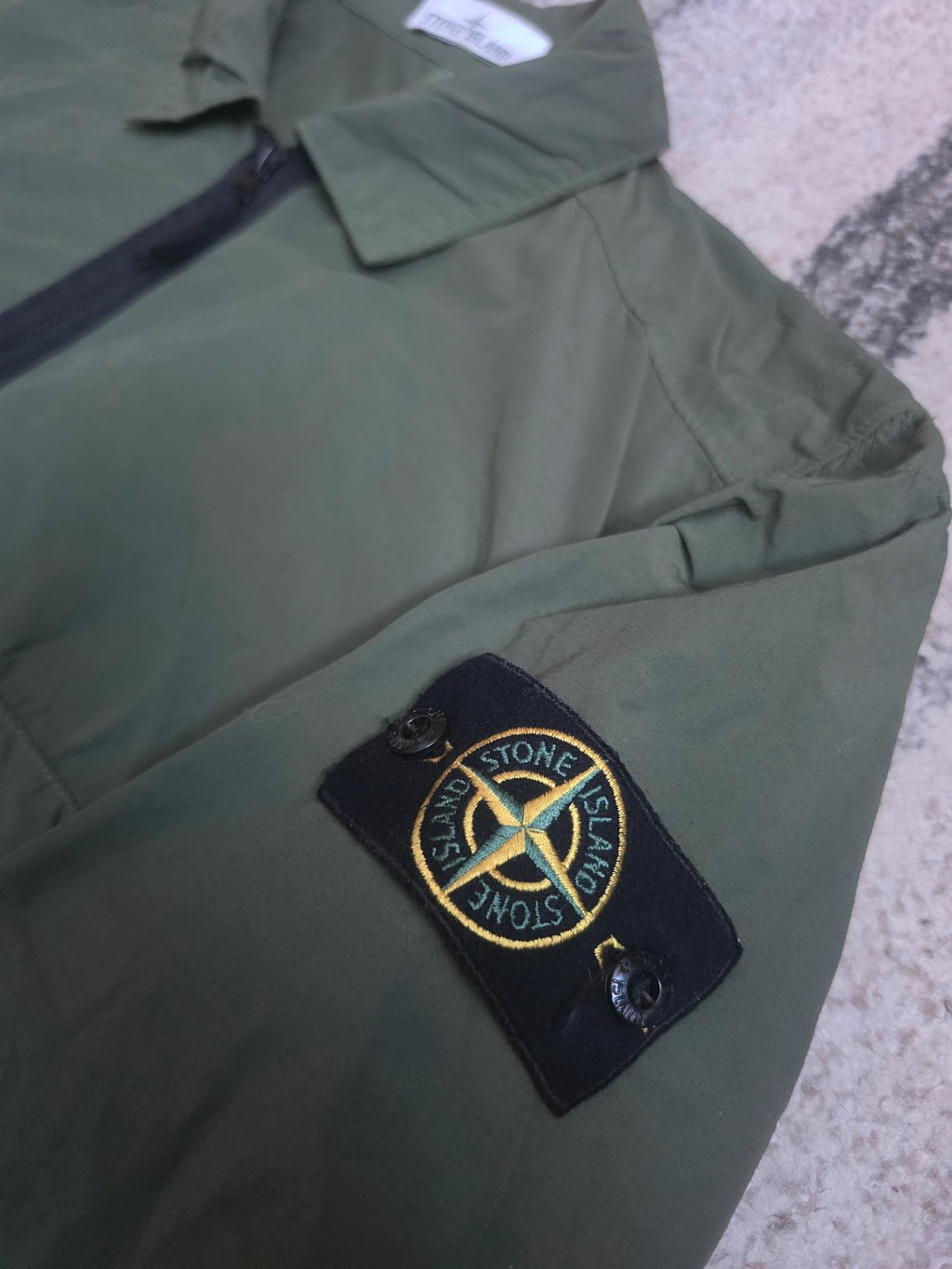 Stone Island Garment Dyed Naslan Light Overshirt – 771510303 V0058 – Green – L