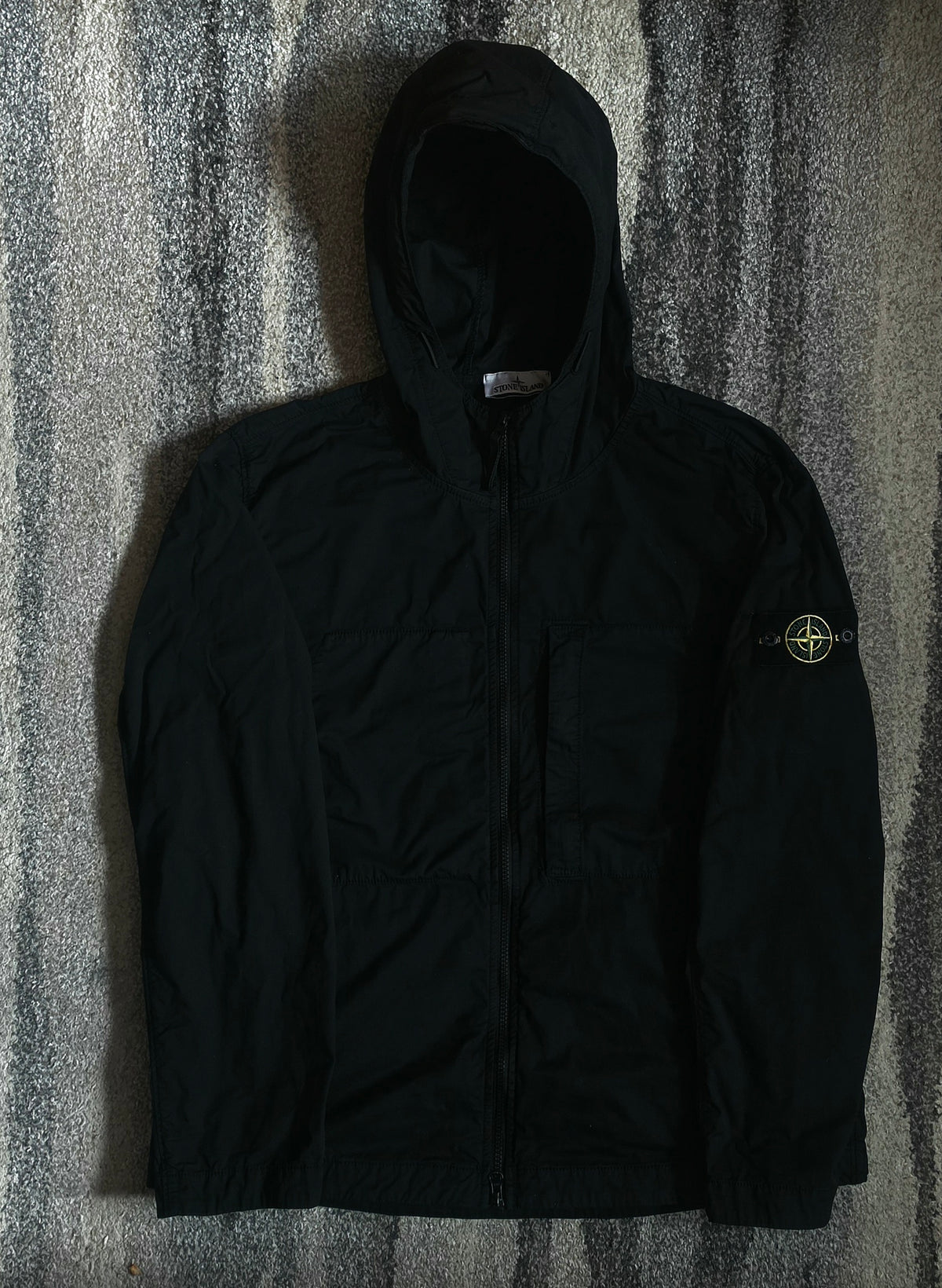 Stone Island Supima Cotton Twill Stretch-TC Hooded Jacket – 781543310 V0029 – Black – XL