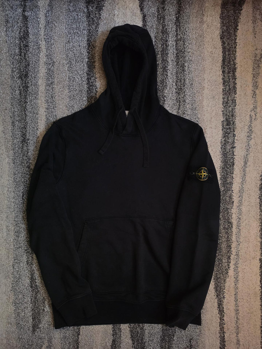 Stone Island Cotton Fleece Hoodie – 801564151 A0029 – Black – M