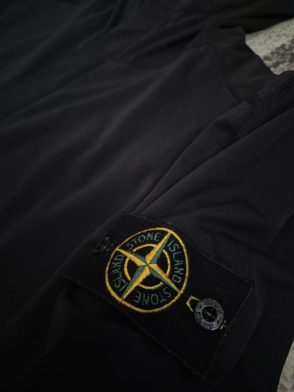 Stone Island Lightweight Grid Check Soft Shell Jacket Black L