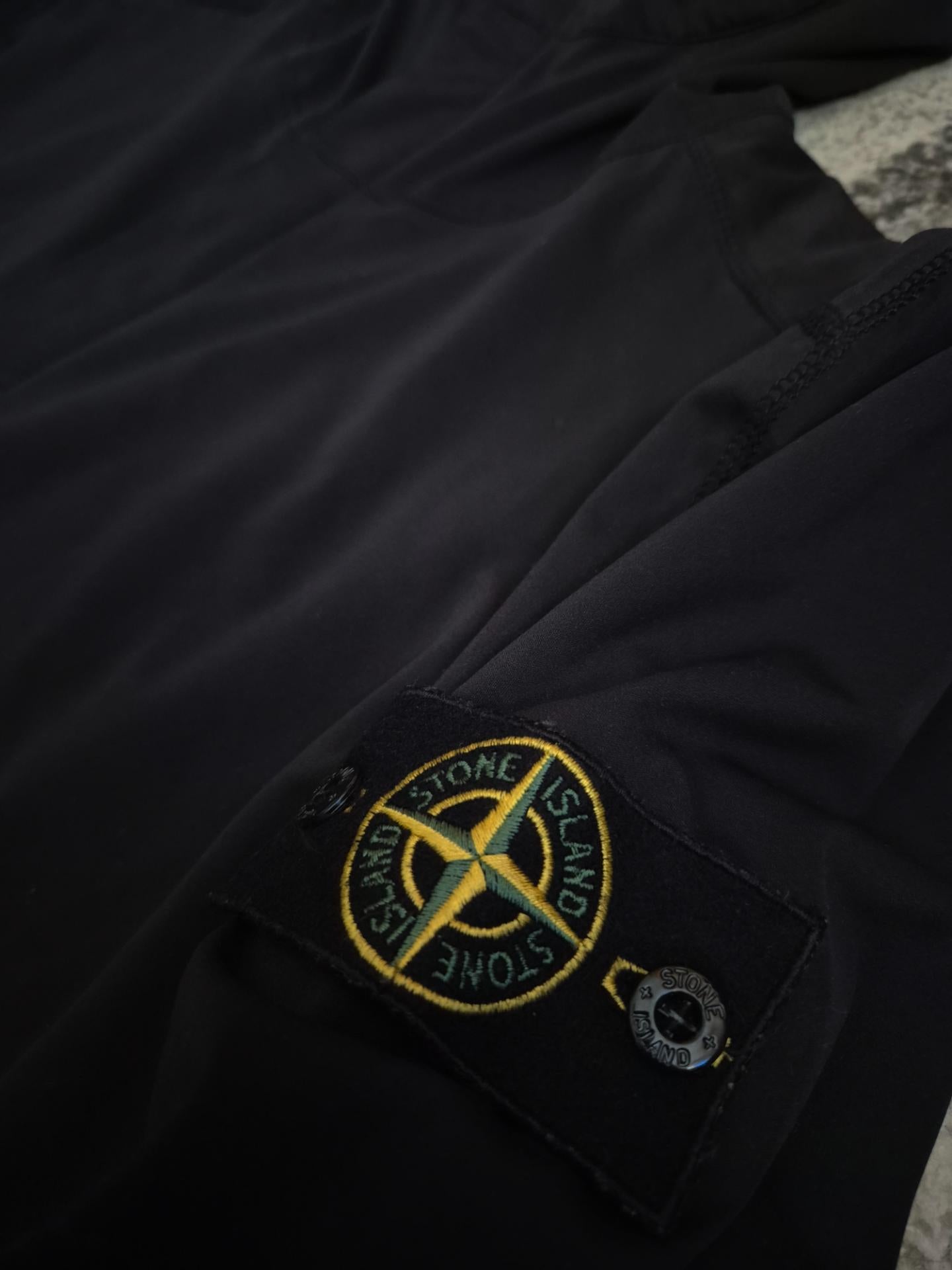 Stone Island Lightweight Grid Check Soft Shell Jacket Black L