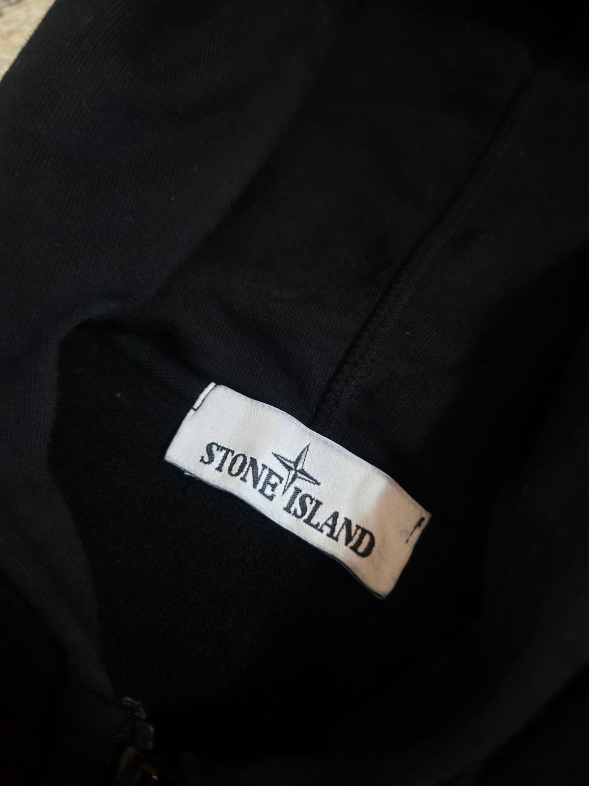 Stone Island Garment Dyed Full Zip Hoodie – 681560240 V0029 – Black – M