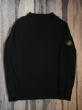 Stone Island Ribbed Soft Cotton Mock Neck Knit – 8015524D8 V0029 – Black – 3XL
