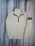 Stone Island Brushed Cotton Half Zip Sweatshirt – 751561920 V0091 – Natural Beige – M