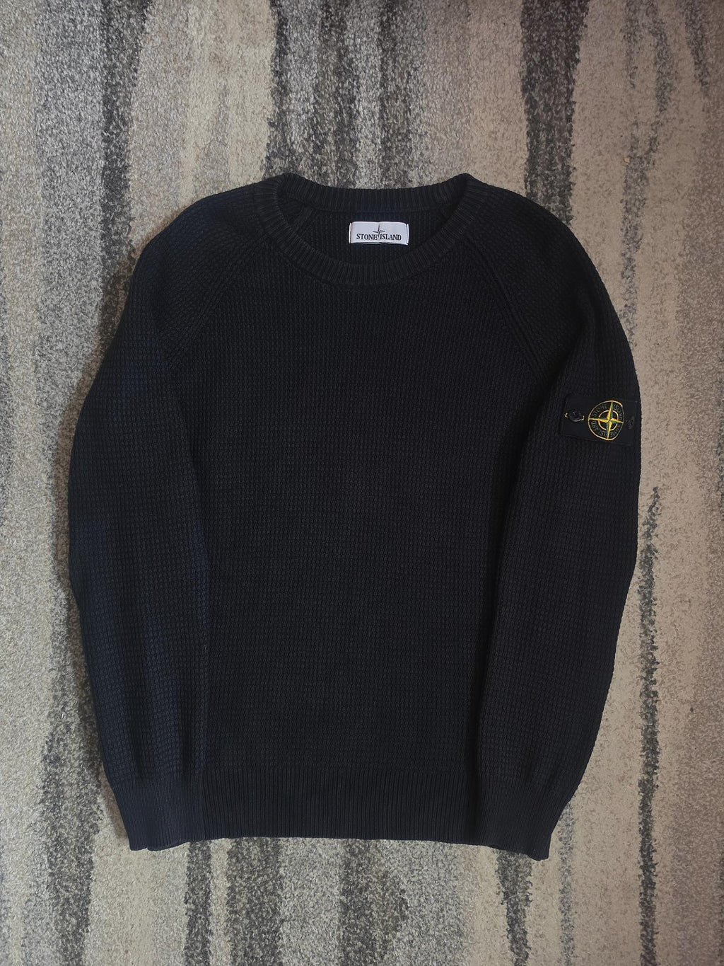 Stone Island Cotton Crewneck Sweater – 6815551B4 – Black – L