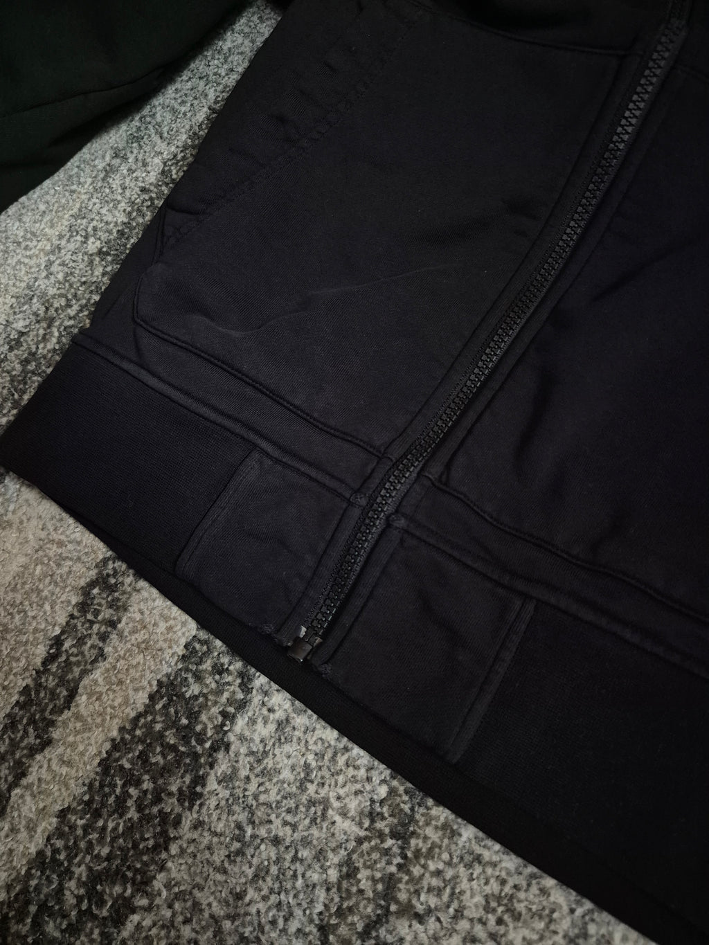 Stone Island Zip Hoodie Black S