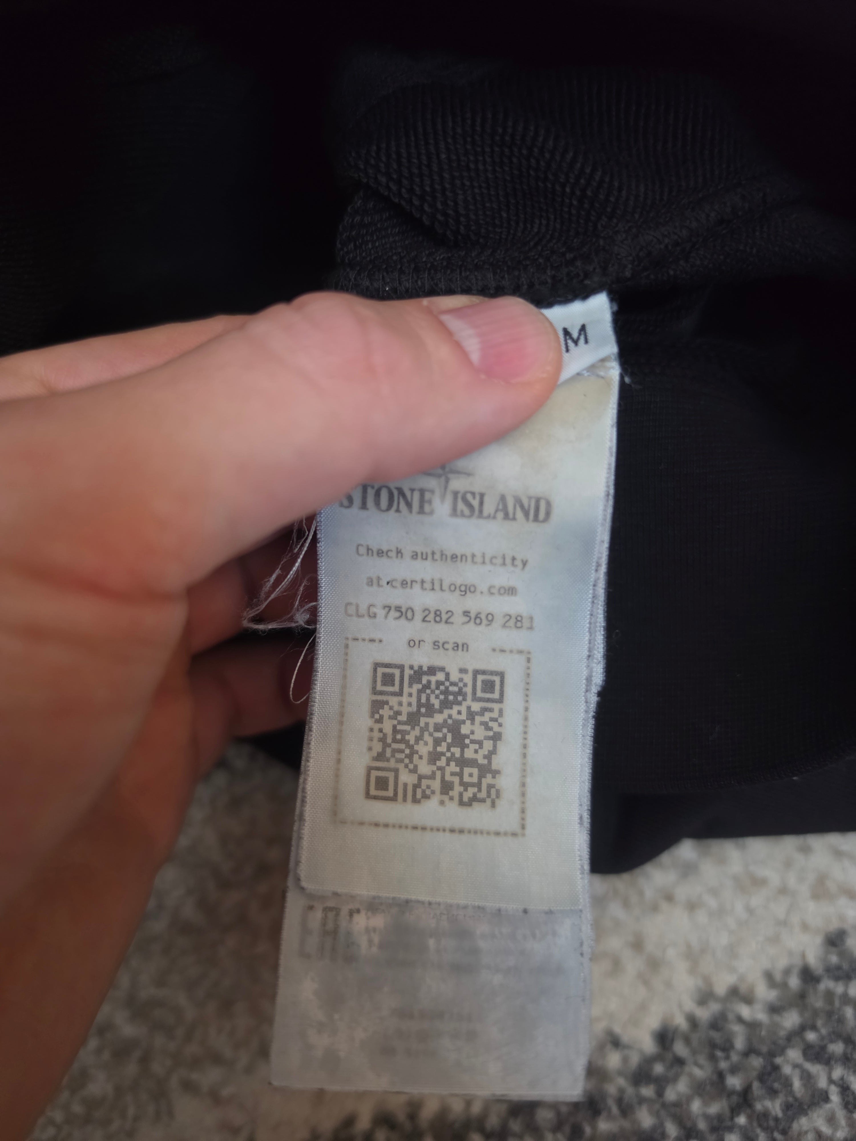 Stone Island Zip Hoodie Black M