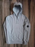 C.P. Company Diagonal Raised Fleece Lens Hoodie – 16CMSS023A 005086W – Starlight Blue – M
