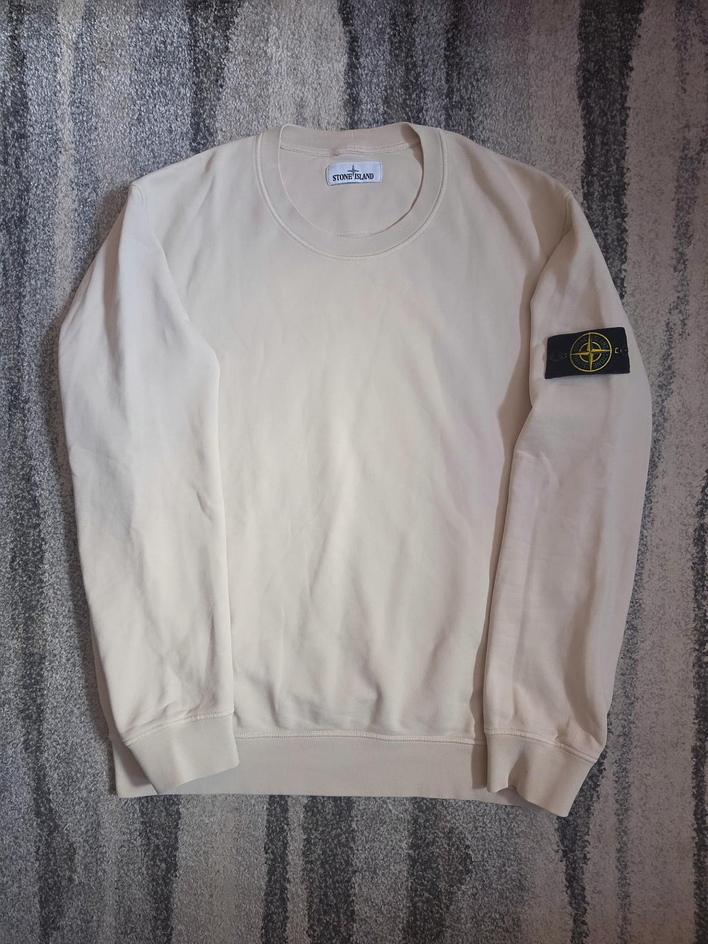 Stone Island Garment Dyed Crewneck Sweatshirt – 721563051 V0090 – Beige – XL