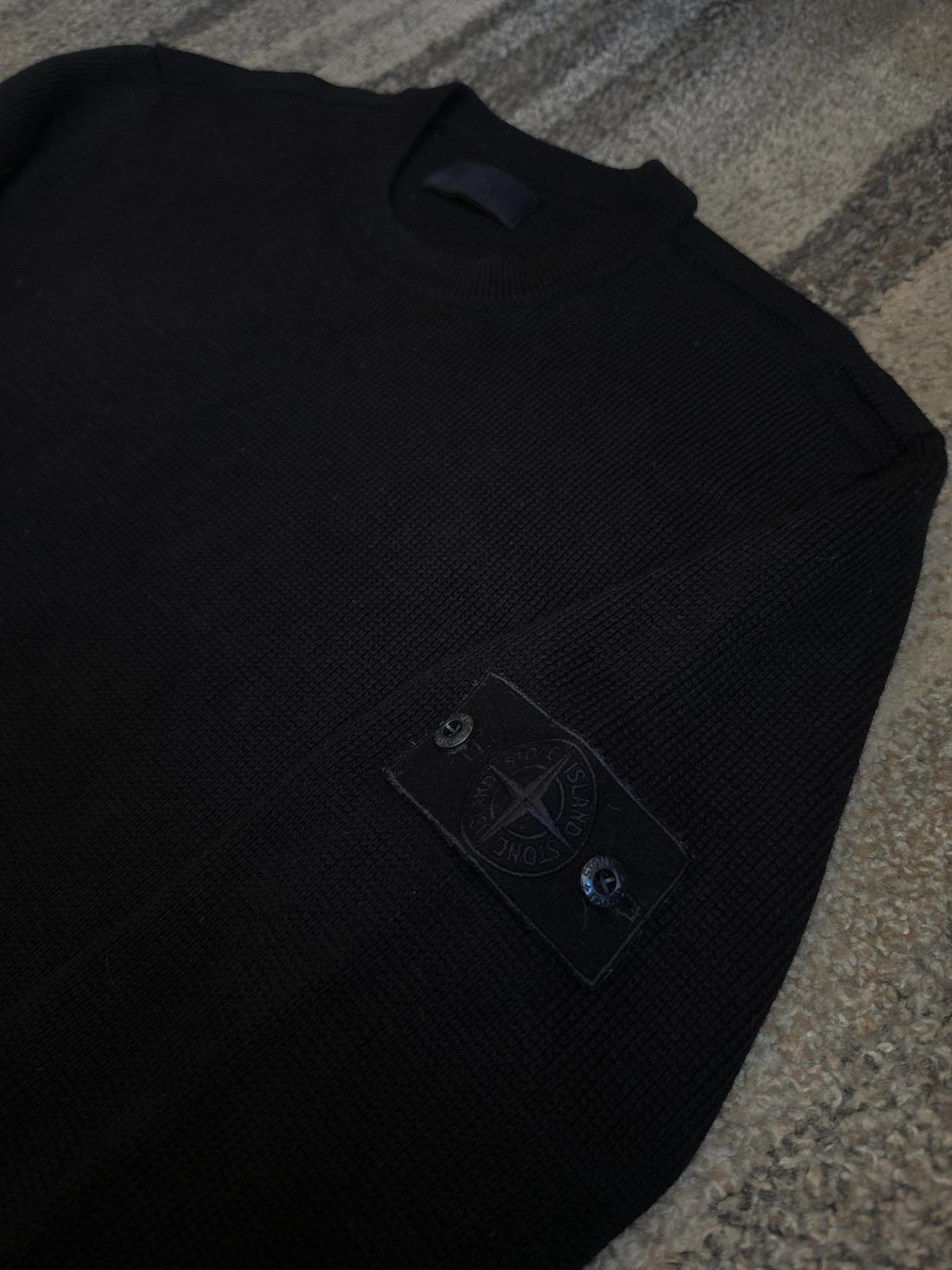 Stone Island Ghost Piece Wool Sweater – 7515567FA V0020 – Navy Blue – XL