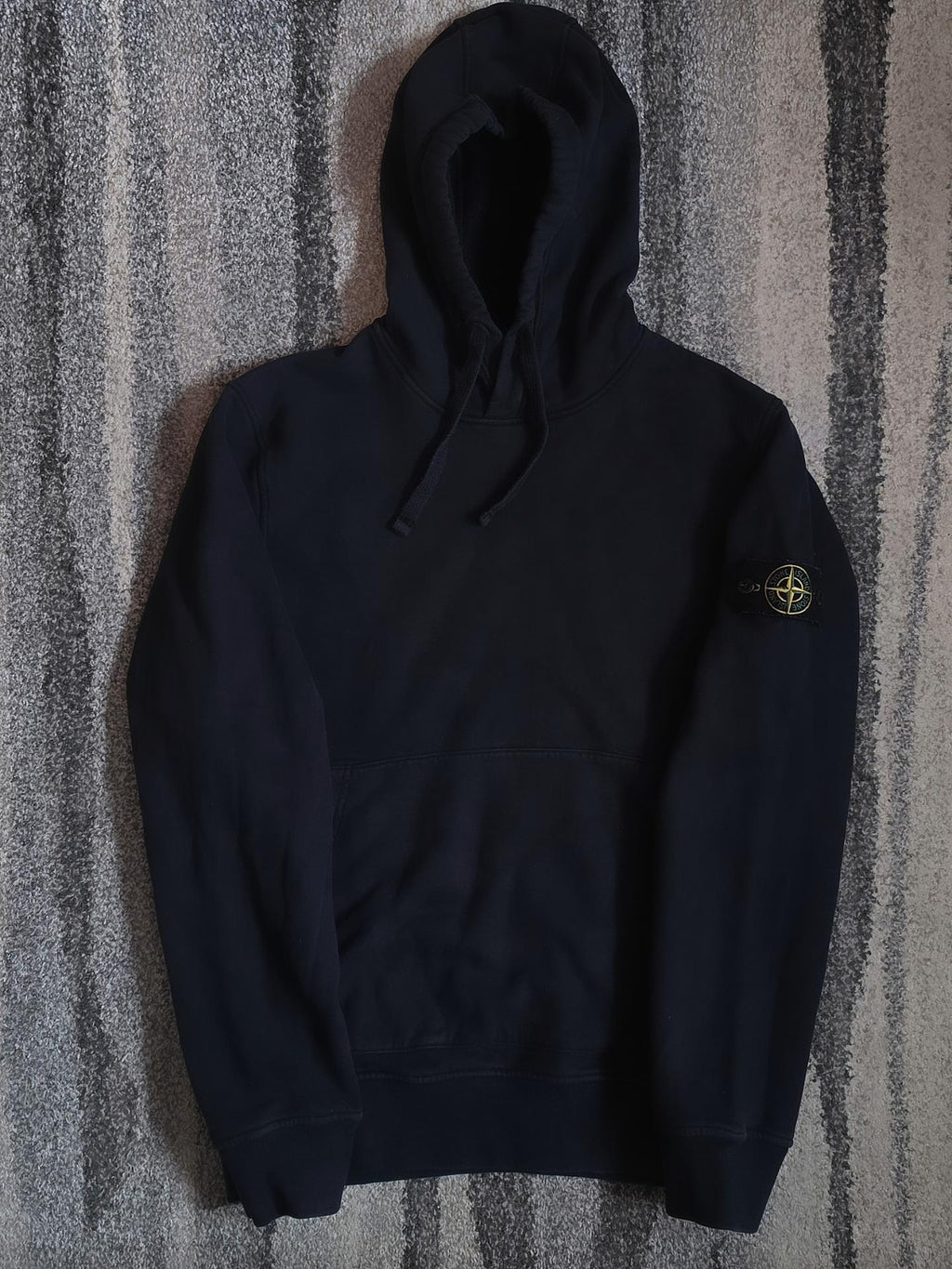 Stone Island 64120 Garment Dyed Cotton Fleece Hoodie – 771564120 V0020 – Navy – L